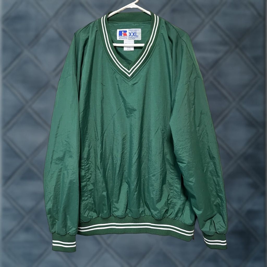 Russell Athletic VINTAGE Russell Athletic Jacket Mens 2XL Green Windbreaker Nike? Size US XXL / EU 58 / 5 - 1 Thumbnail