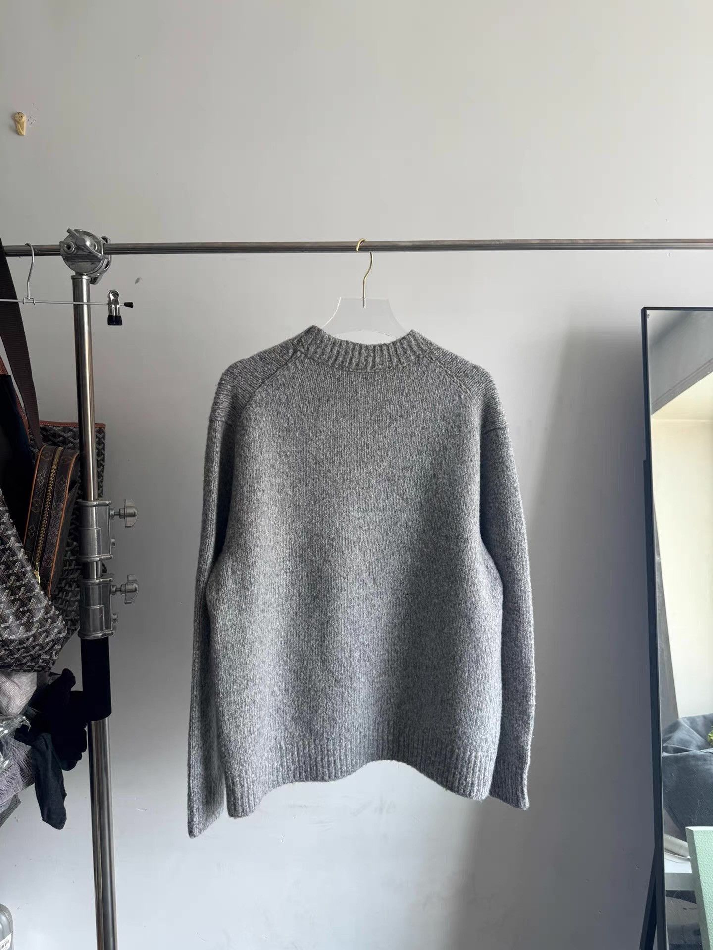 Acne Studios Acne Studios Gray Chunky Wool Sweater Q17 Size US M / EU 48-50 / 2 - 4 Thumbnail