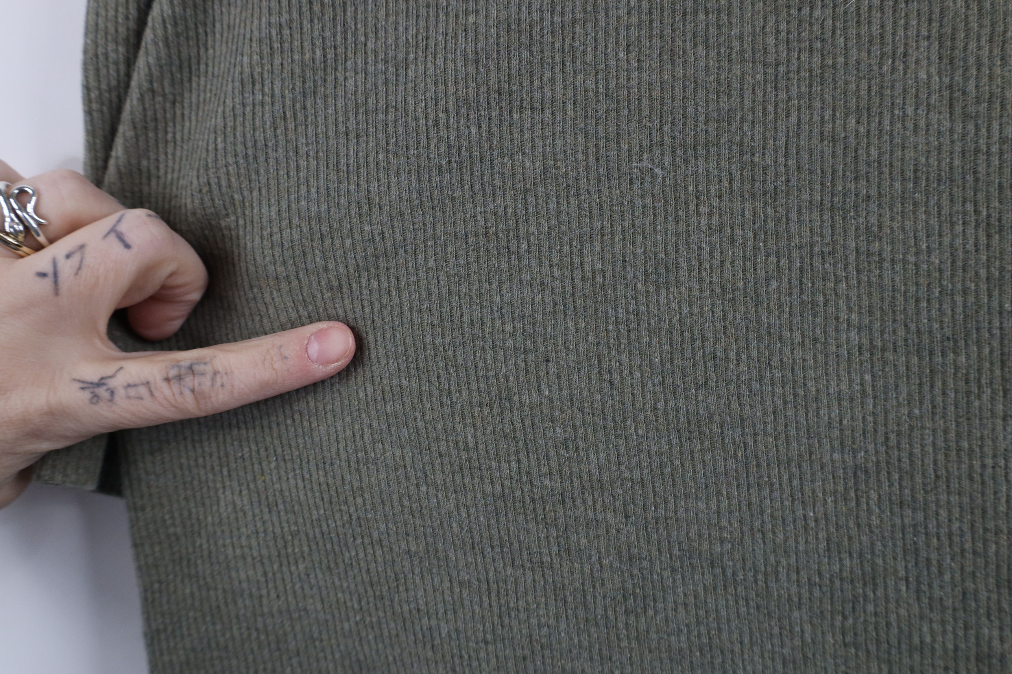 Vintage Vintage 90s Streetwear Ribbed Knit Henley T-Shirt Green Size US L / EU 52-54 / 3 - 7 Thumbnail