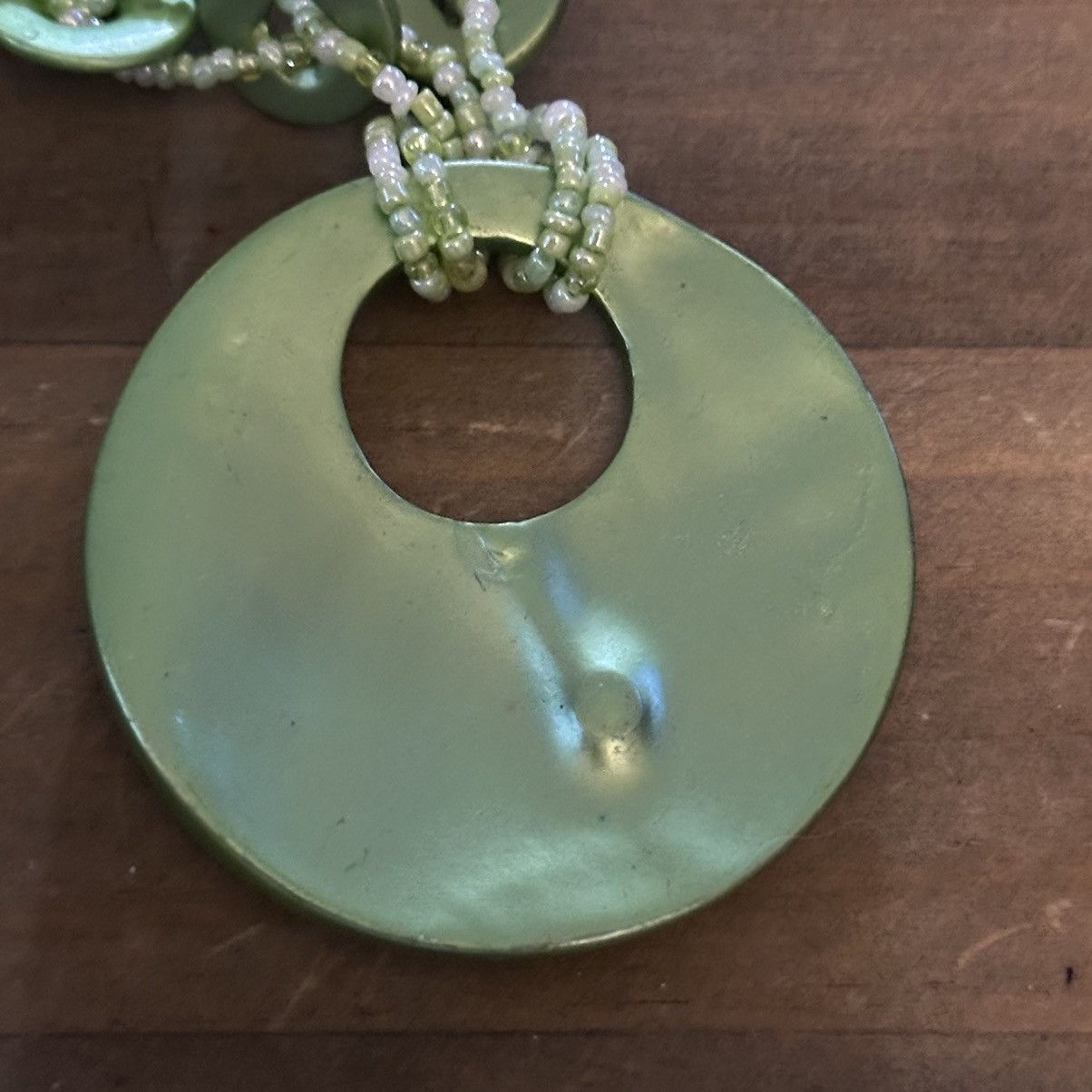 Other Green seed bead shell pendant necklace Size ONE SIZE - 6 Thumbnail