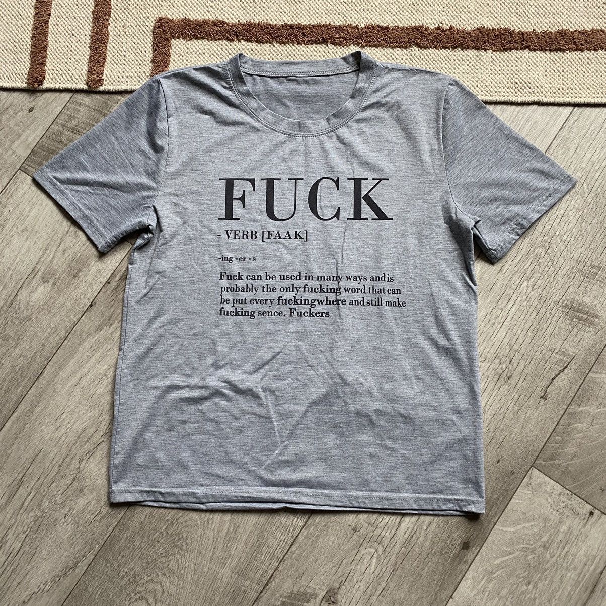 Vintage VINTAGE FUCK LITERAL TRANSLATION Y2K HUMOR T SHIRT Size US S / EU 44-46 / 1 - 1 Thumbnail