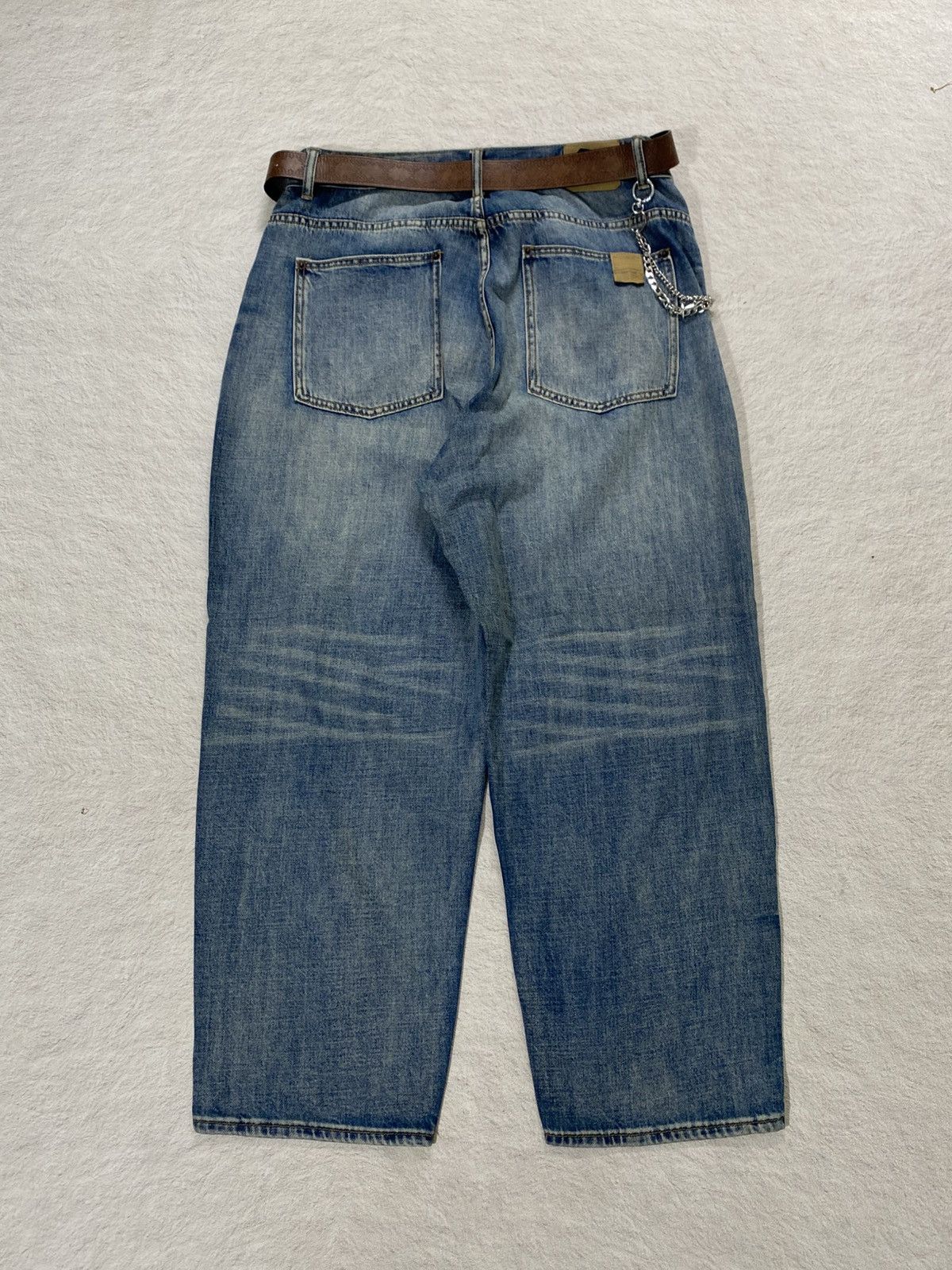 Madness SICK💸Madness Distressed Baggy Denim jeans Size US 35 - 2 Thumbnail