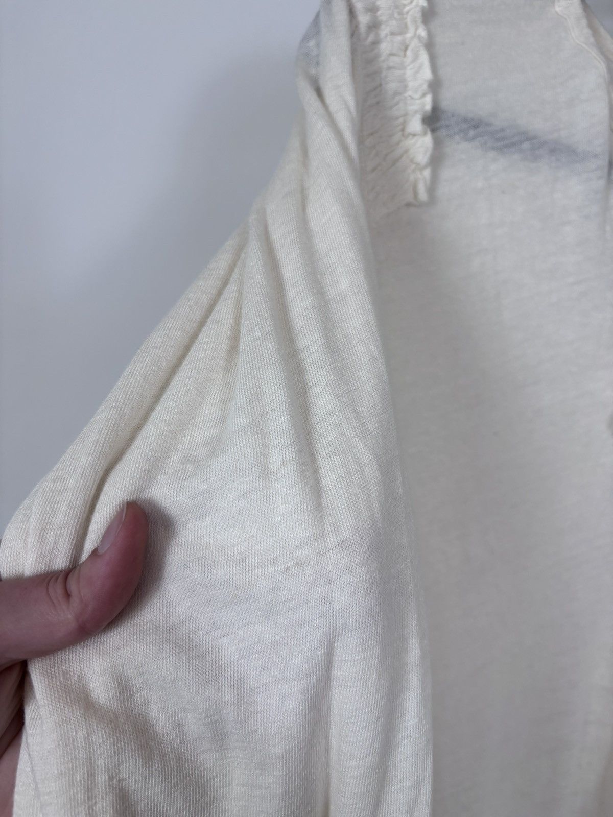 Lauren Ralph Lauren Lauren Ralph Lauren Women’s Ivory Linen Long Sleeve Blouse Size L / US 10 / IT 46 - 18 Thumbnail