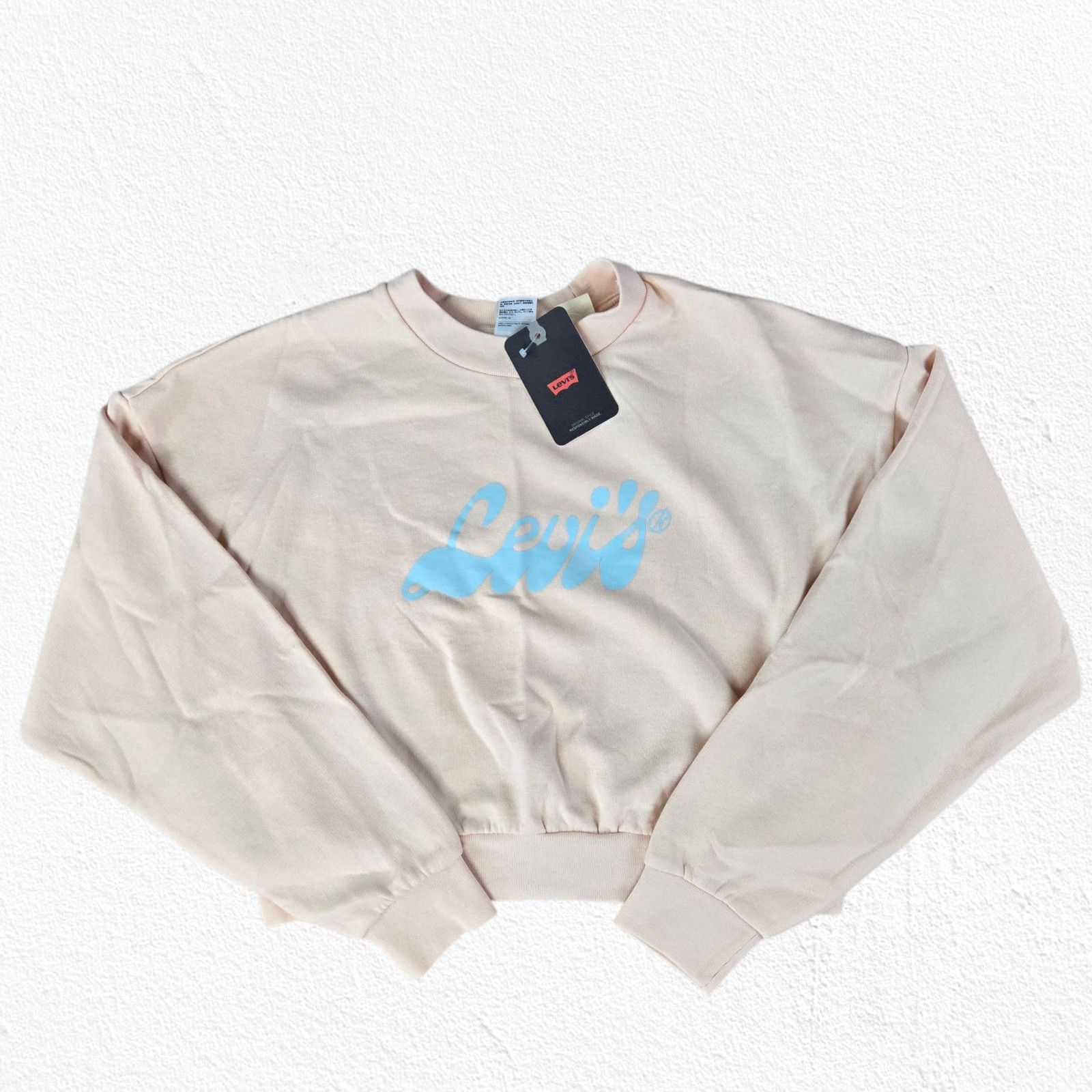 Levi's Levi's Peach Pink Graphic Logo Cropped Sweatshirt Medium Size M / US 6-8 / IT 42-44 - 2 Thumbnail