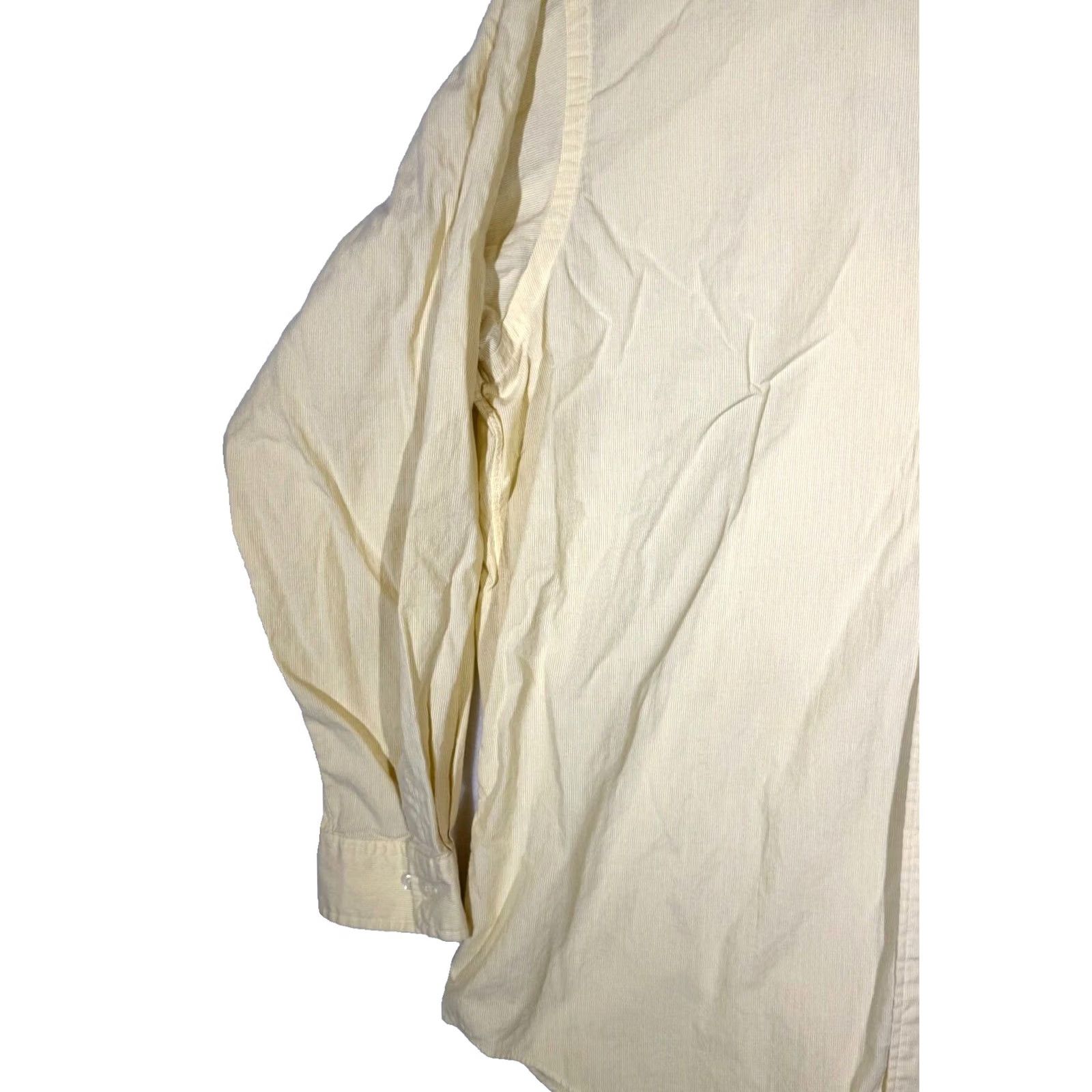 Ralph Lauren VINTAGE Ralph Lauren Yarmouth Dress Shirt Men’s 17 34/35 Yellow Striped Cotton Shirt Size 46R - 3 Thumbnail