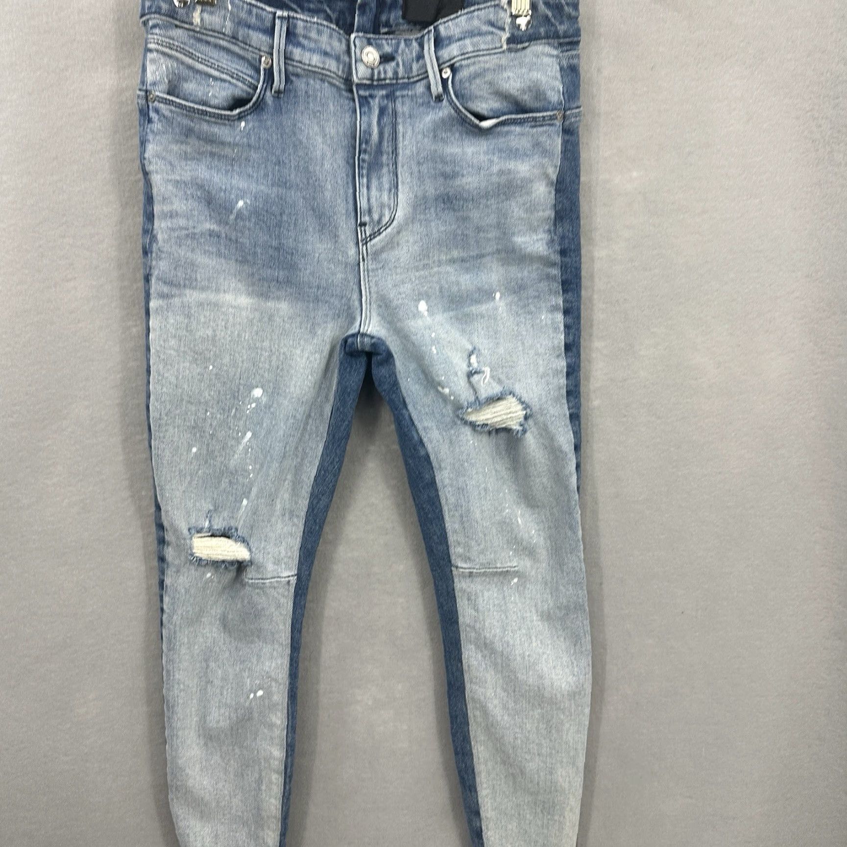 Rta RtA Jeans Women's 28 Skinny Distressed Blue Denim with Knee Tears - Slim Fit, Industrial Style, Non-Vintage Size 28" / US 6 / IT 42 - 3 Thumbnail