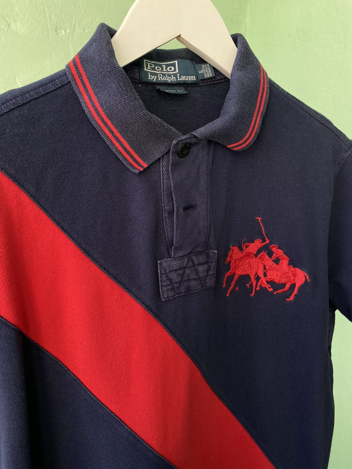 Vintage Vintage Polo Ralph Lauren Number Big Pony Chief Keef Y2K Size US L / EU 52-54 / 3 - 5 Thumbnail