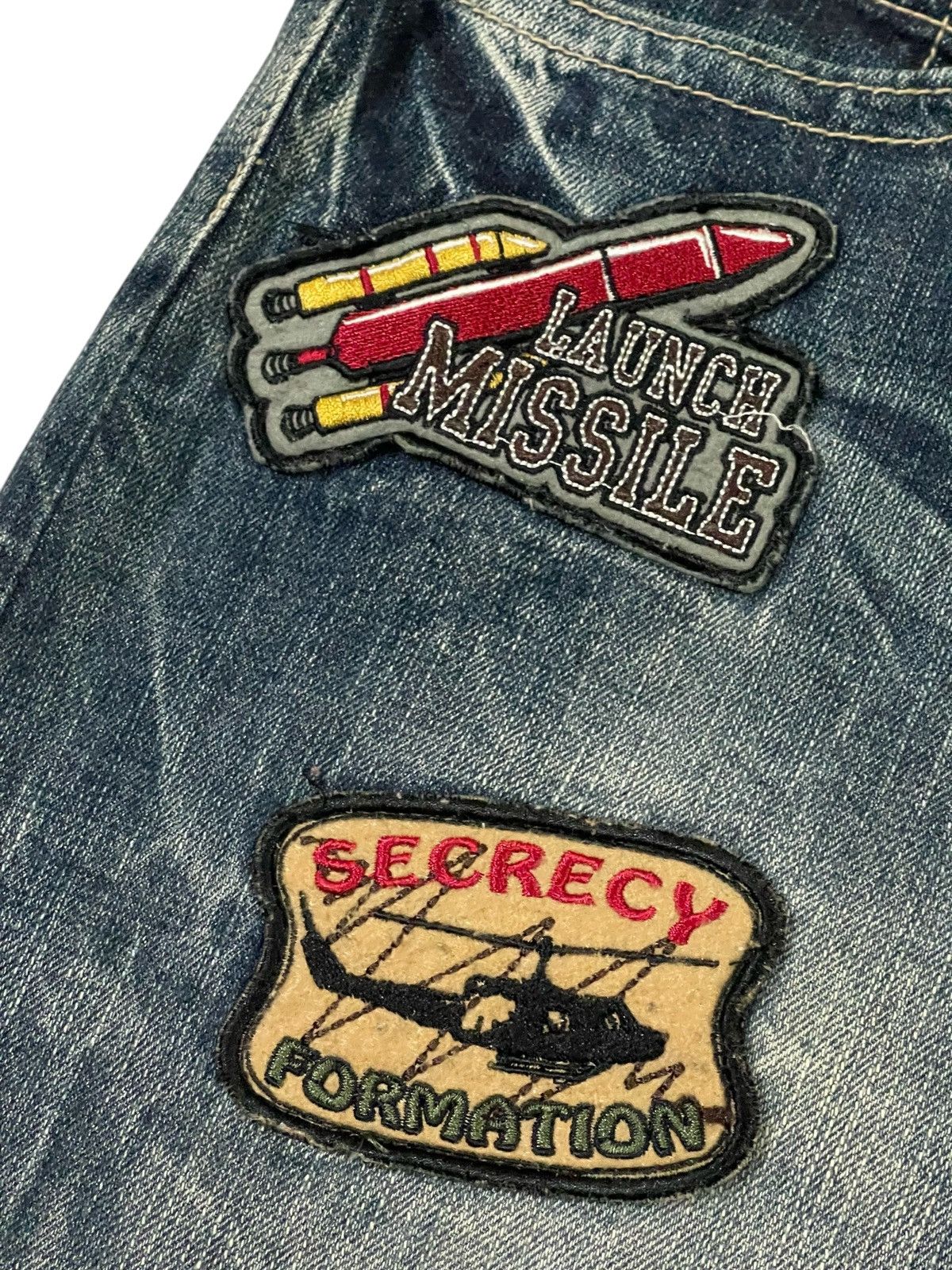 Hysteric Glamour Y2K Japan Patchwork Hysteric Distressed Jeans Denim Size US 32 / EU 48 - 5 Thumbnail