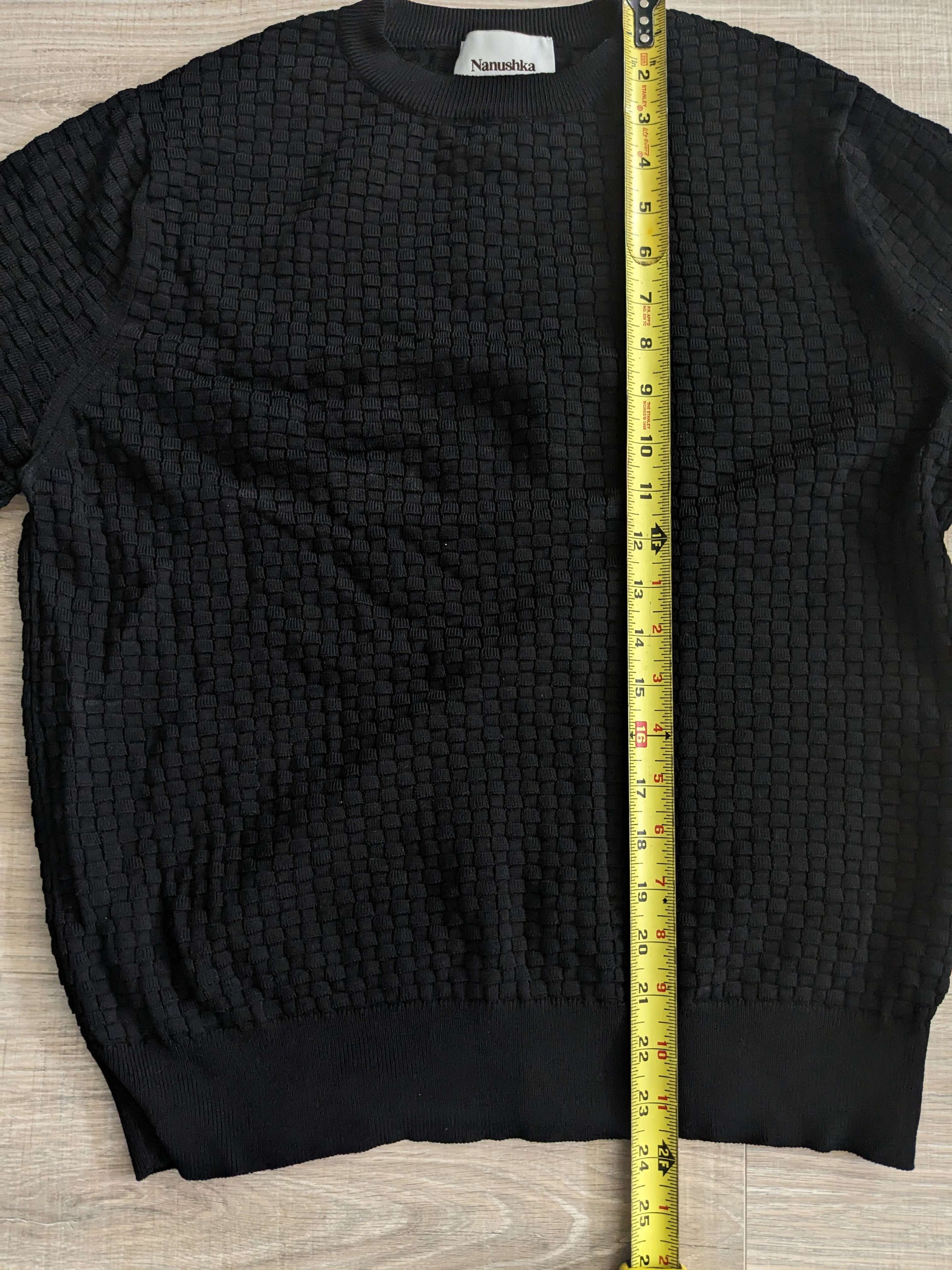 Nanushka Nanushka Black Crocheted Sweater / Shirt woven textured Size US XS / EU 42 / 0 - 3 Thumbnail