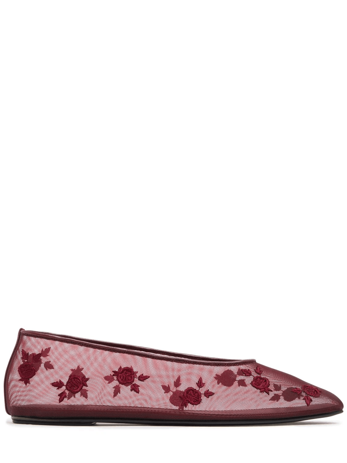 MAGDA BUTRYM Bordeaux Emb. Ballet Flats New & Auth