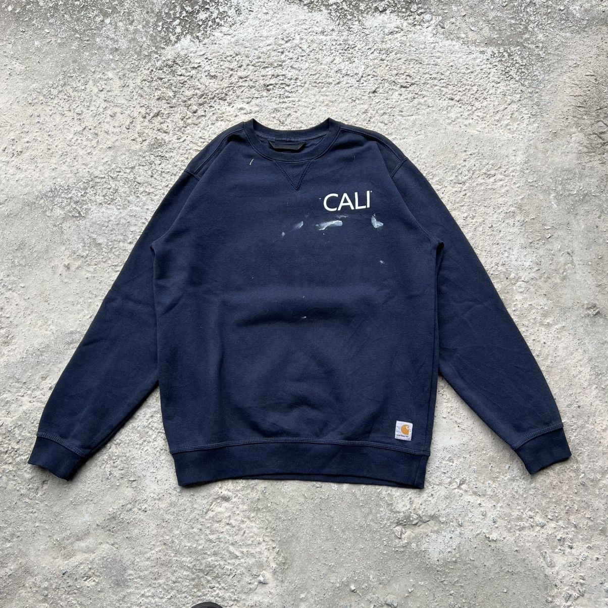 Carhartt Vintage Carhartt Sweetshirt Navy Blue Jacket Size US M / EU 48-50 / 2 - 2 Thumbnail