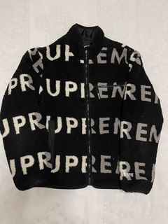 Supreme Reversible Logo Fleece Jacket | Grailed