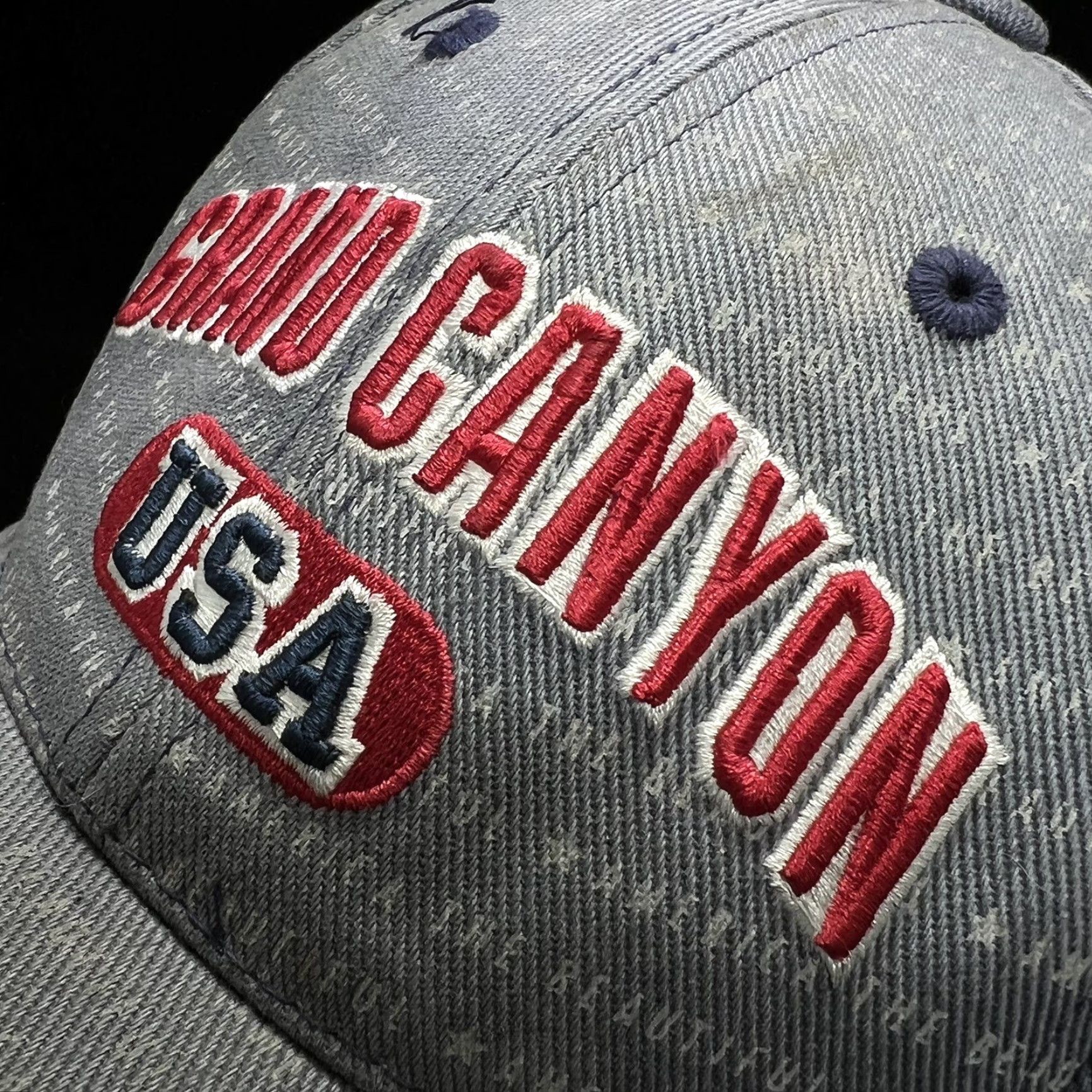 Vintage Grand Canyon USA Nat. Park Embroidered Logo Unisex Adults Adjustable One Size Blue Hat Cap Size US M / EU 48-50 / 2 - 3 Thumbnail