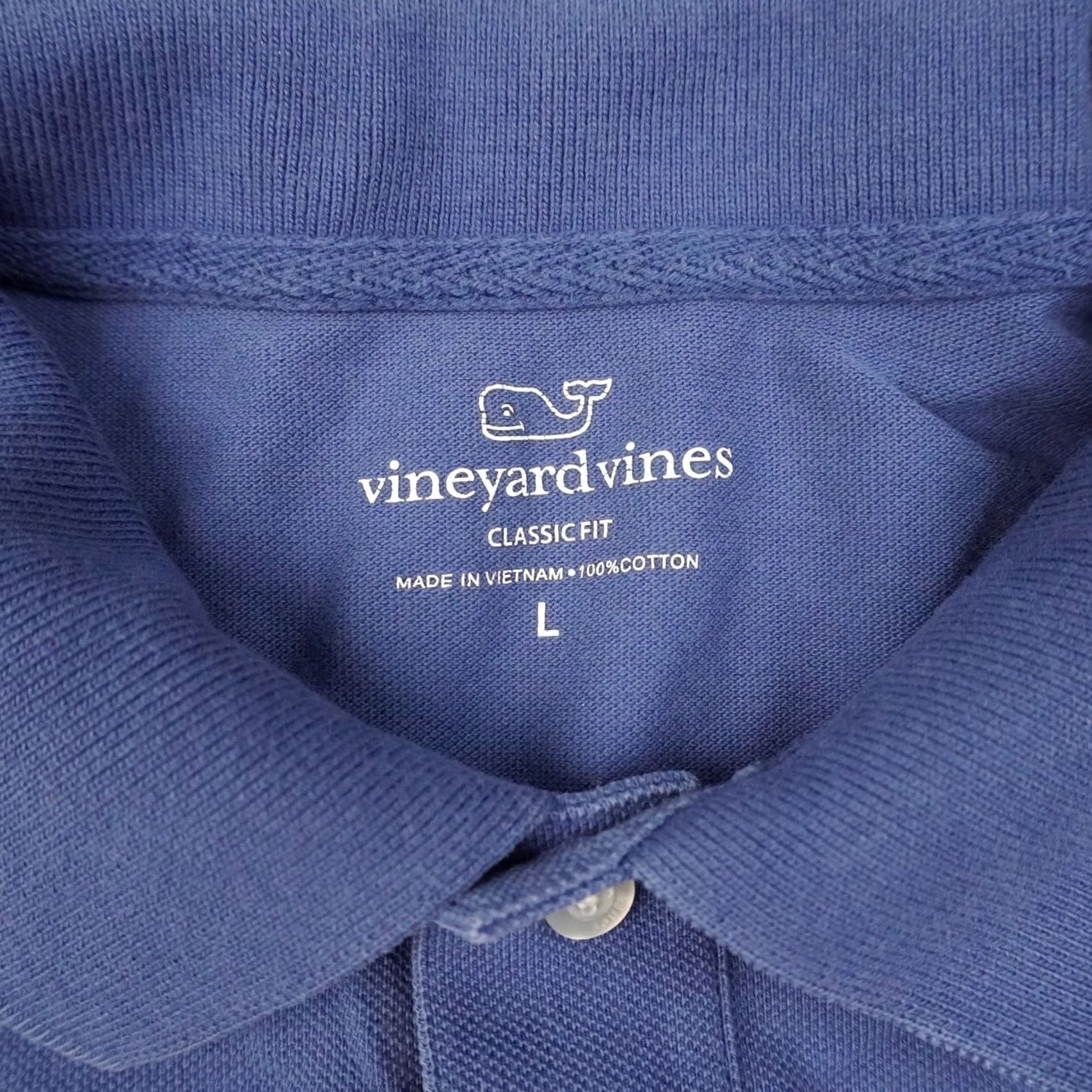 Vineyard Vines Vineyard Vines Classic Fit Mens Large Blue Cotton Polo Shirt - Vintage Size US L / EU 52-54 / 3 - 5 Thumbnail