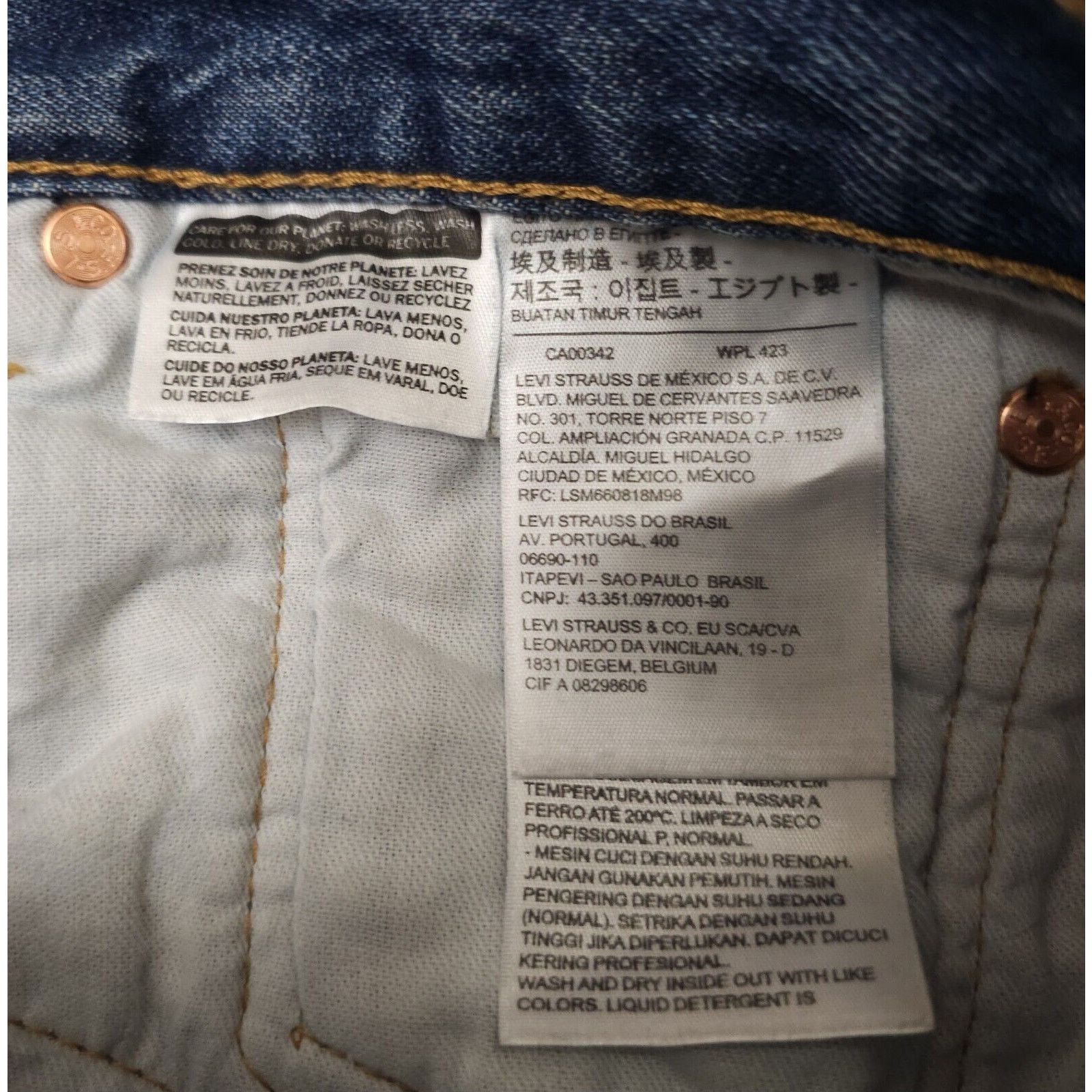 Levi's LEVI'S 501 Straight Leg Embroidered Denim Jeans Size 32×32 Size US 32 / EU 48 - 7 Thumbnail