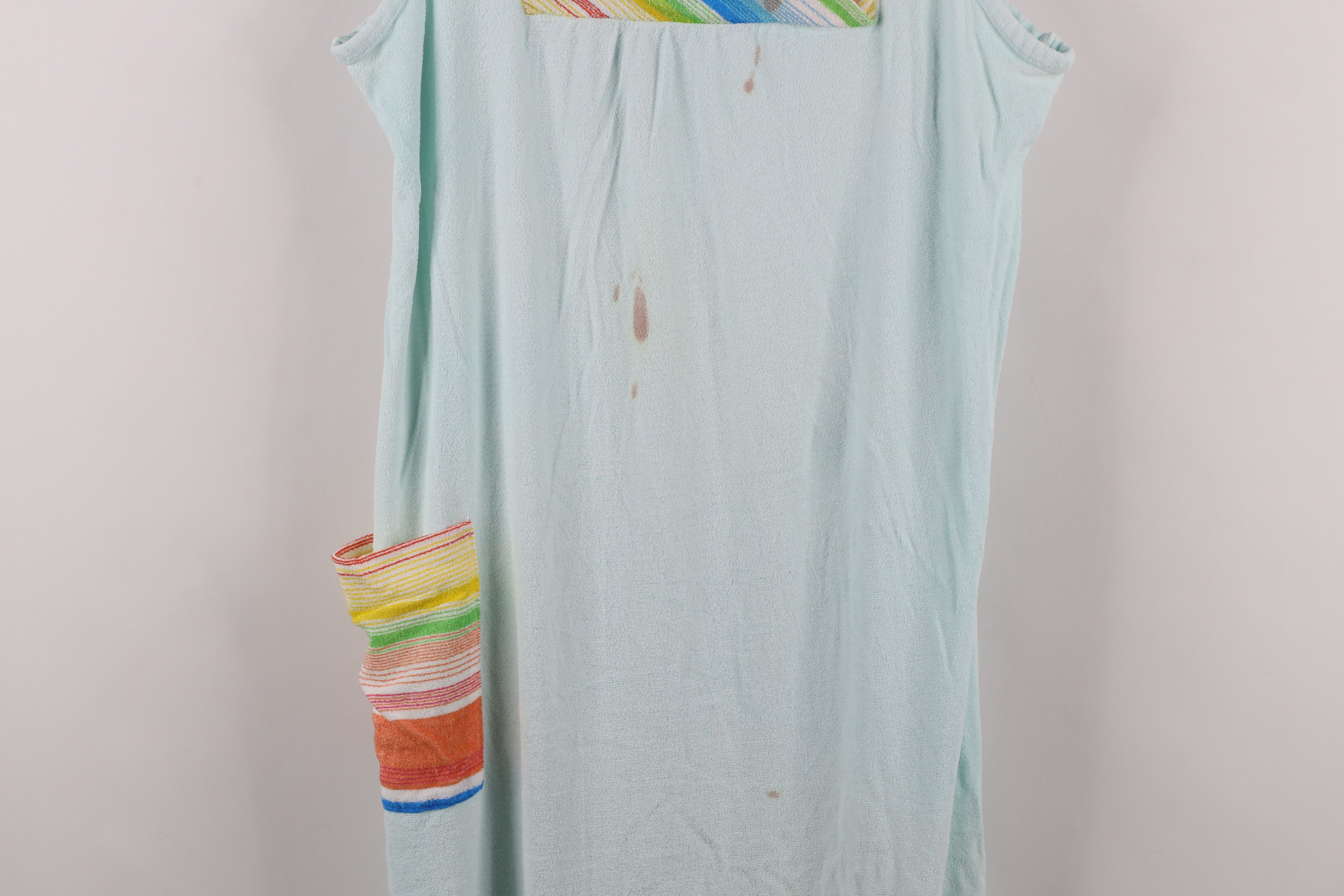 Vintage Vintage 70s Streetwear Cloth Rainbow Striped Beach Shirt Size L / US 10 / IT 46 - 3 Thumbnail