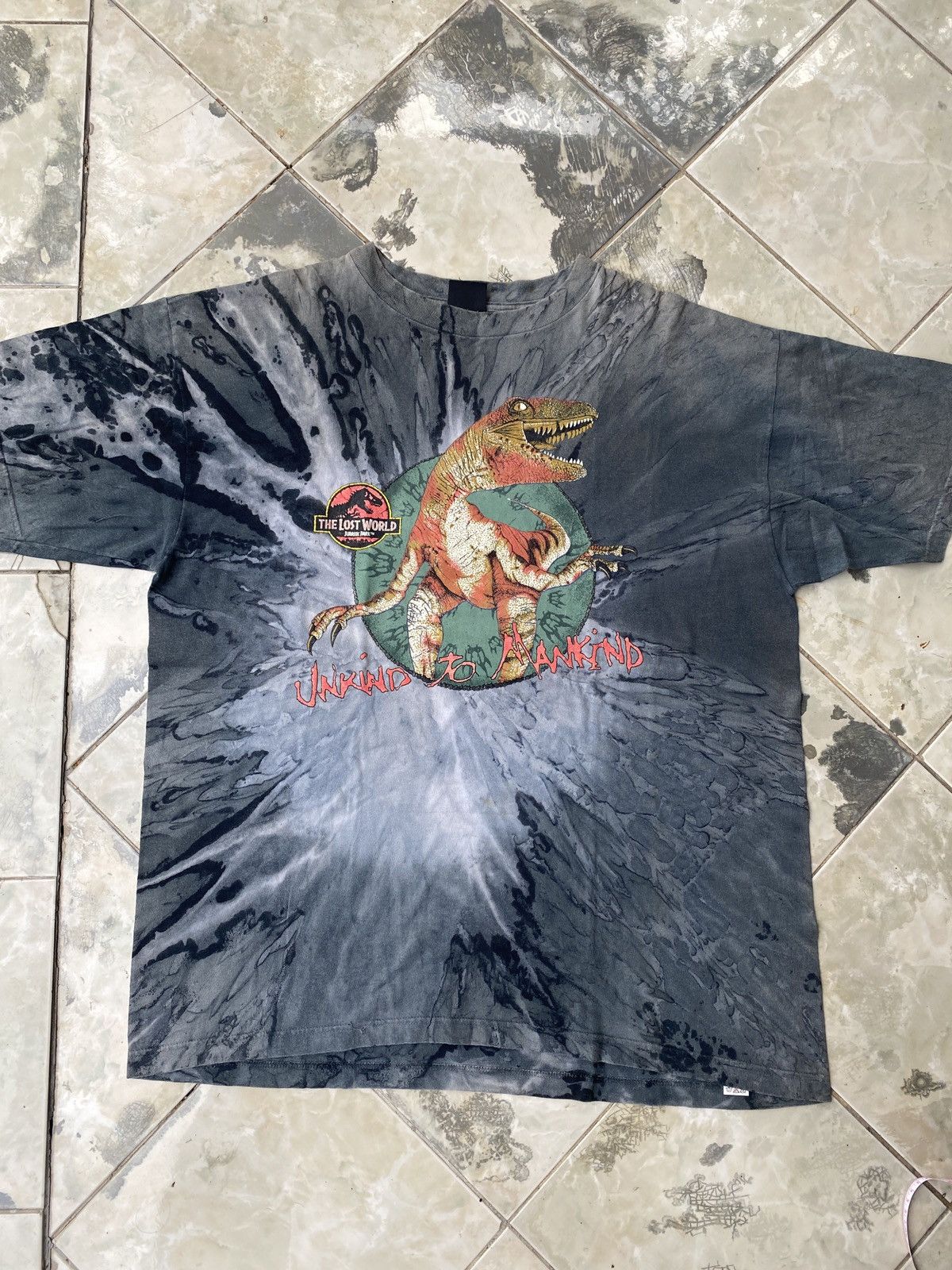 Other VINTAGE JURASSIC PARK “Unkind to Mankind” Tie-Dye (1990s) Size US XXL / EU 58 / 5 - 1 Thumbnail