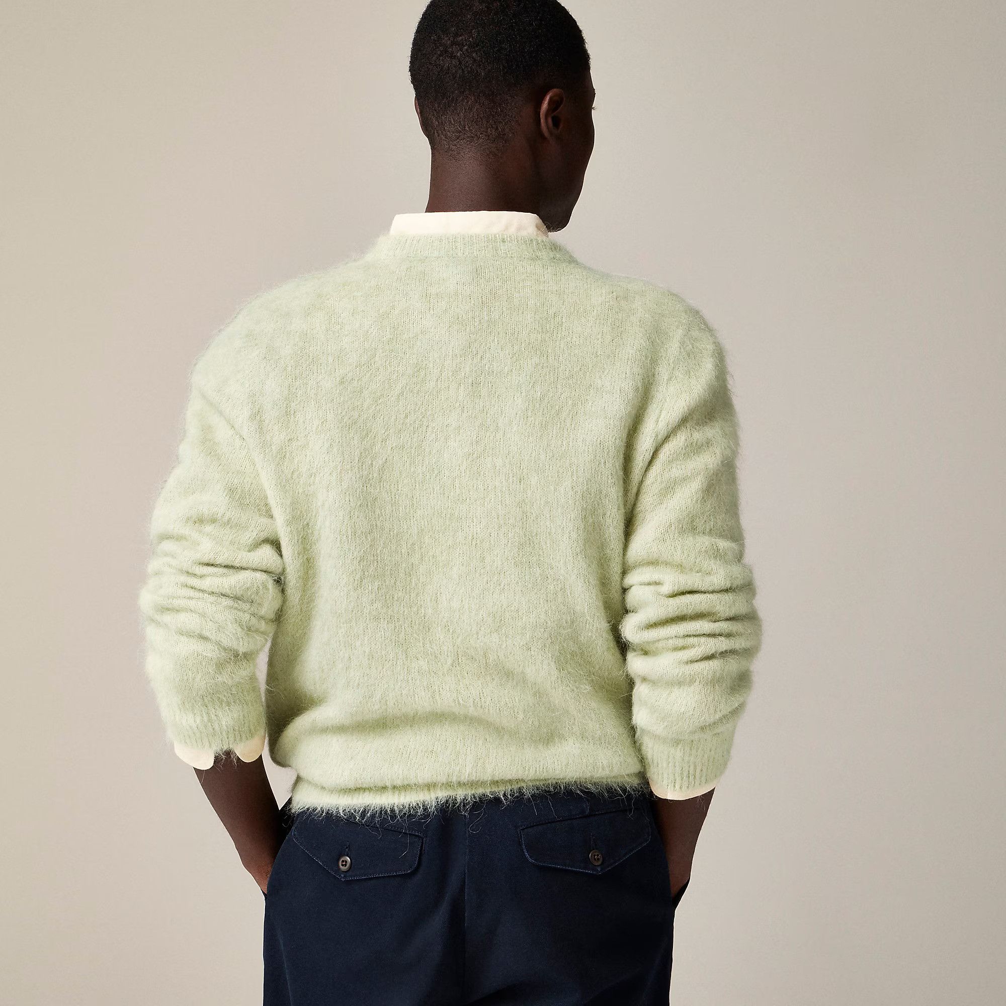 J.Crew J.Crew Alpaca-Blend Crewneck Sweater Heather Pistachio Green Size US XXL / EU 58 / 5 - 3 Thumbnail