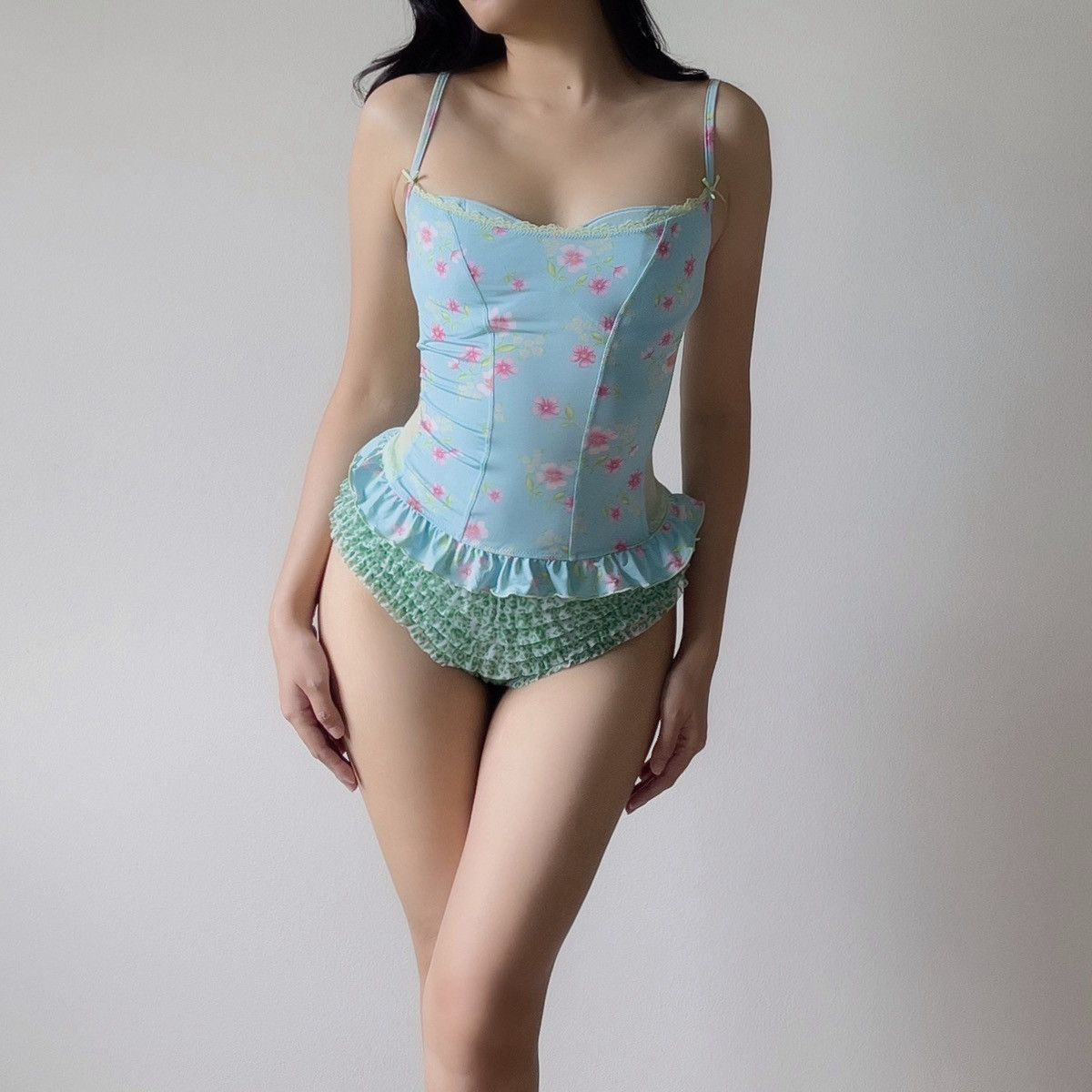 Victoria's Secret Victoria’s Secret Blue Floral Bustier (34C/32D) Size M / US 6-8 / IT 42-44 - 3 Thumbnail