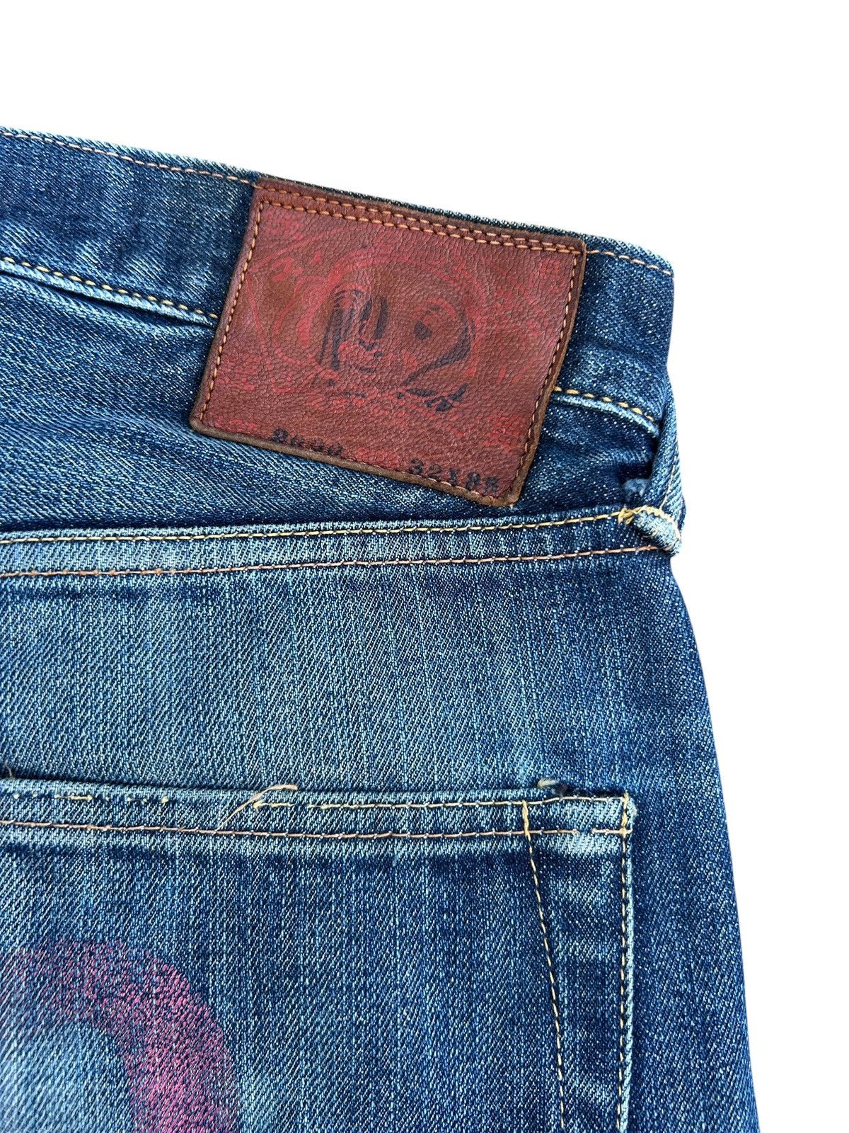 Kapital Thrashed Vintage Evisu Selvedge Denim Jeans Size US 32 / EU 48 - 6 Thumbnail