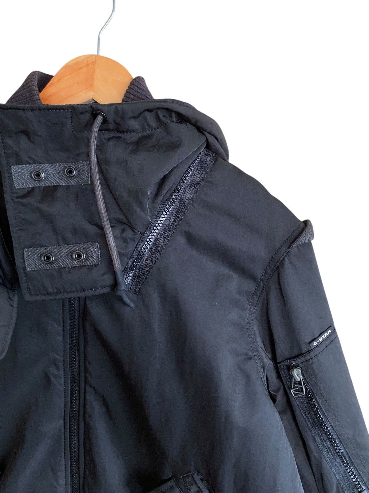 G-Star Rare Vintage G-star Raw Tactical Hoodie Bomber Jacket 2000s Size US S / EU 44-46 / 1 - 8 Thumbnail