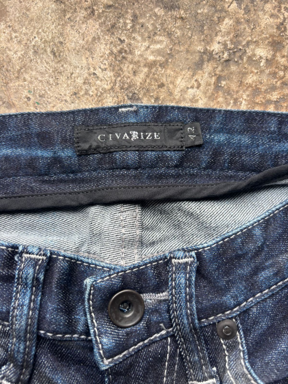 CIVARIZE 2000s Civarize Silver Claw Marks Bikers Jeans Size US 28 / EU 44 - 5 Thumbnail