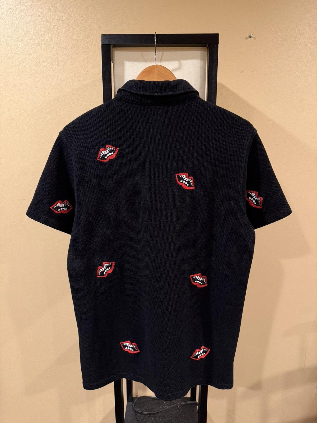 Chrome Hearts Chrome Hearts x Matty Boy Chomper Lips Black Polo Shirt Size US M / EU 48-50 / 2 - 2 Thumbnail