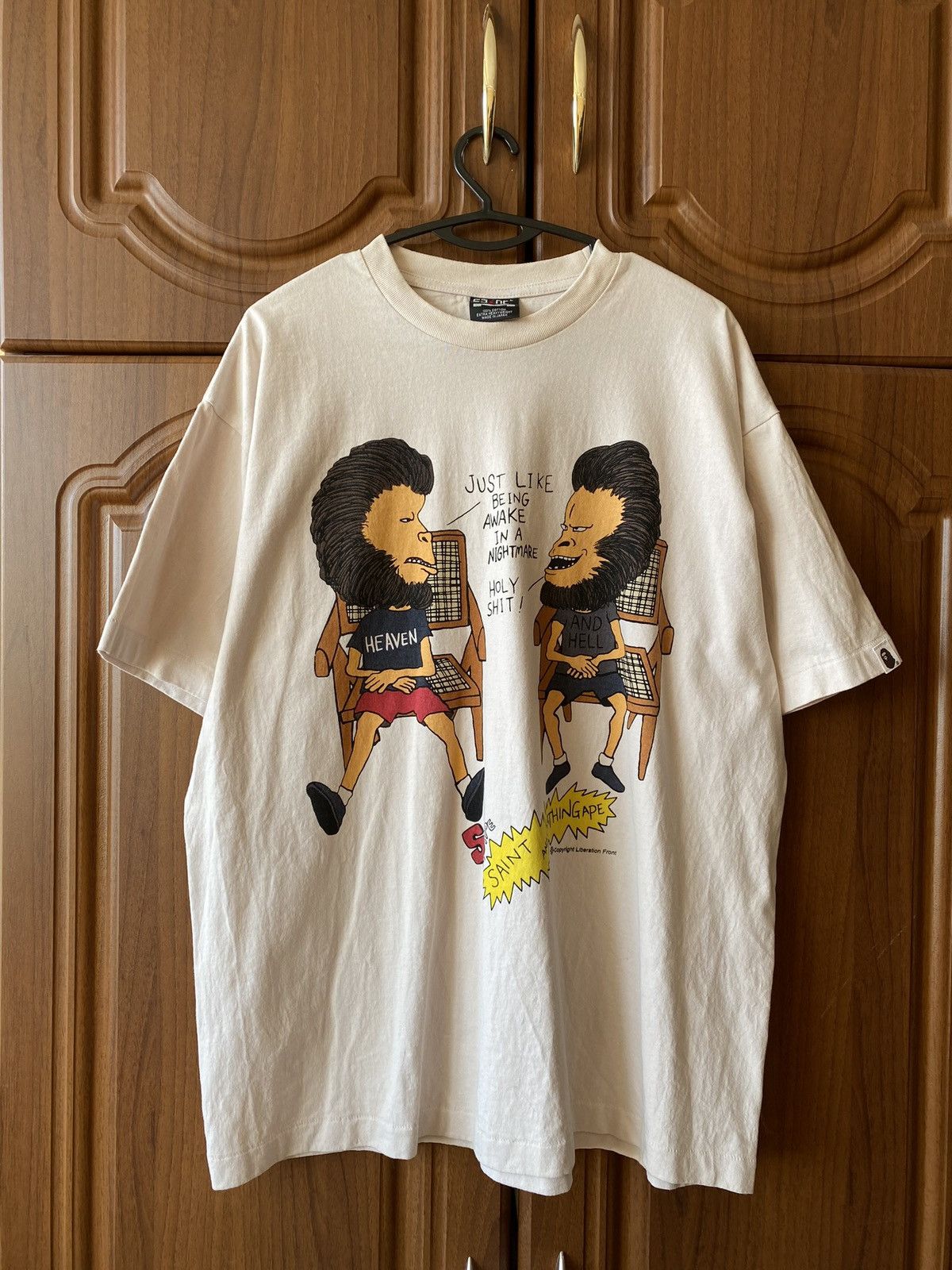 Bape Saint Michael x Bape Heaven & Hell Tee T-Shirt | Grailed