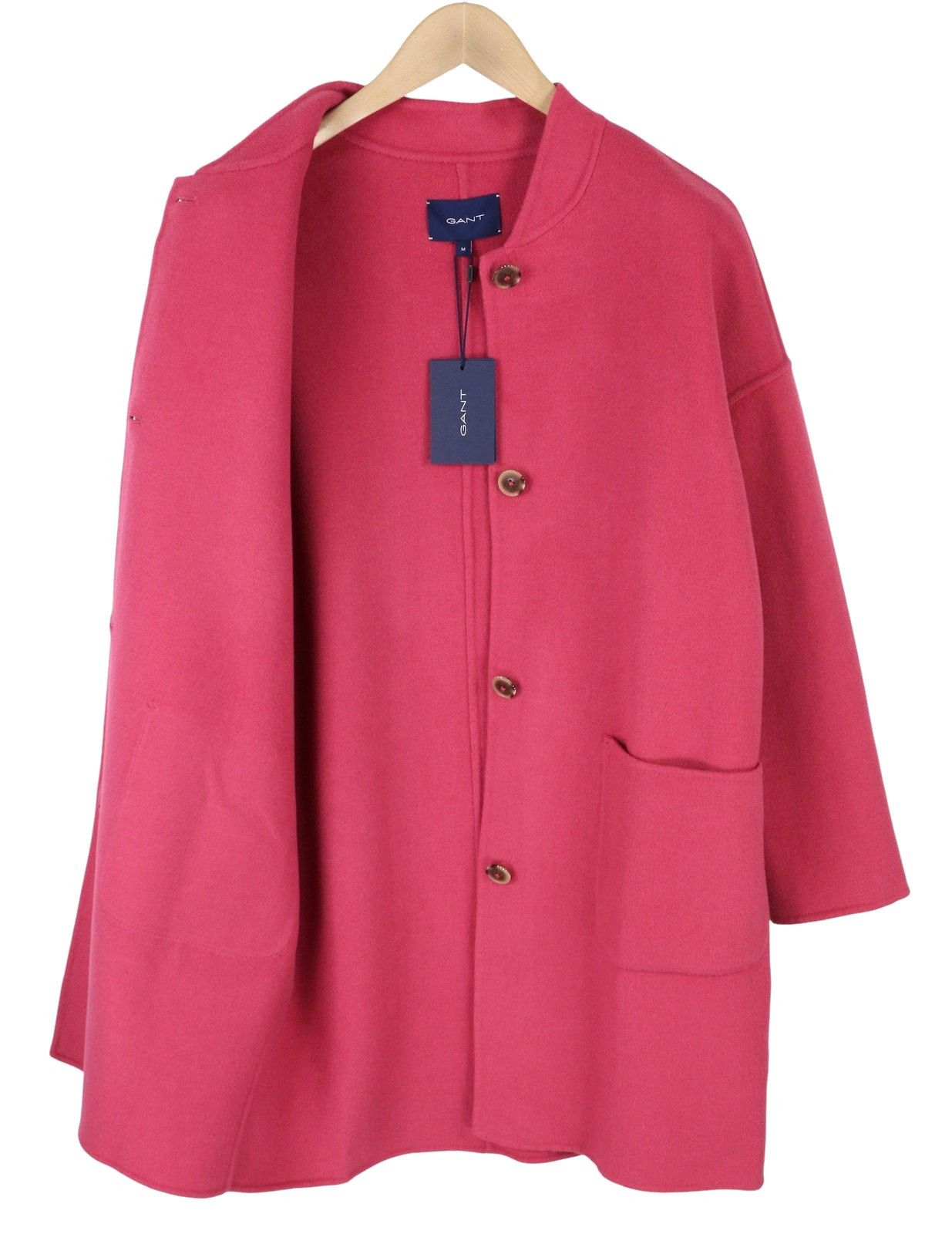 Gant HANDSTITCHED VARSITY M Rapture Rose Wool Coat 87284 Size M / US 6-8 / IT 42-44 - 4 Thumbnail