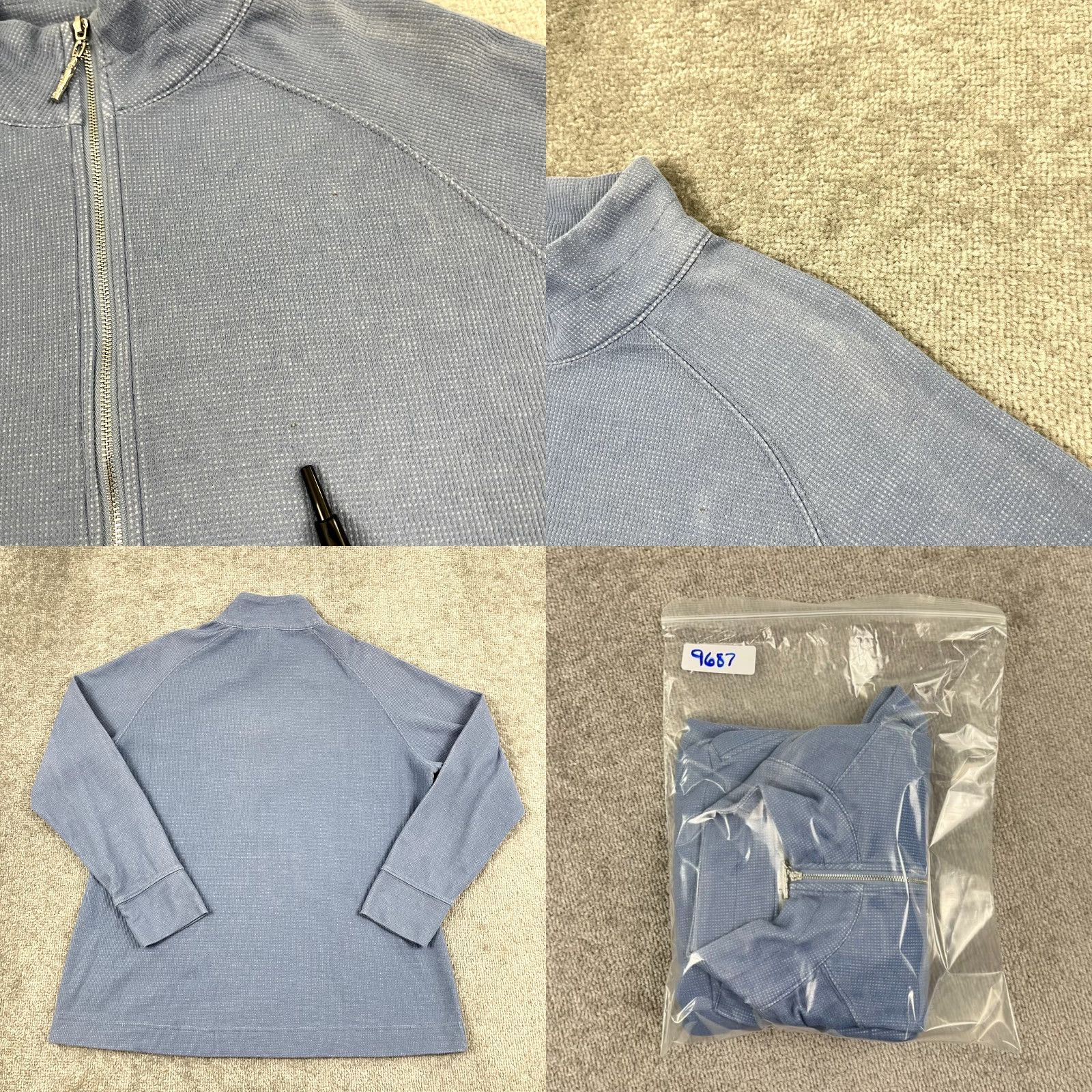 Vintage VINTAGE LULU-B Pullover Womens Large Blue Half Zip Stretch Kangaroo Pocket Tennis Golf Size L / US 10 / IT 46 - 8 Thumbnail