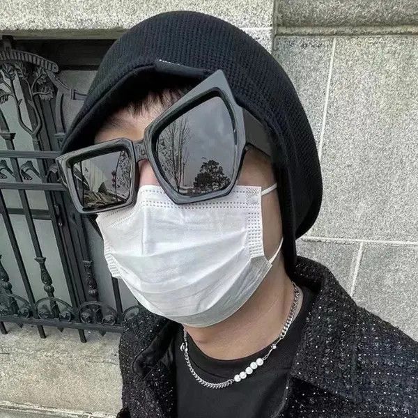 Y2K Asymmetrical Size Eyebrow Sunglasses Streetwear