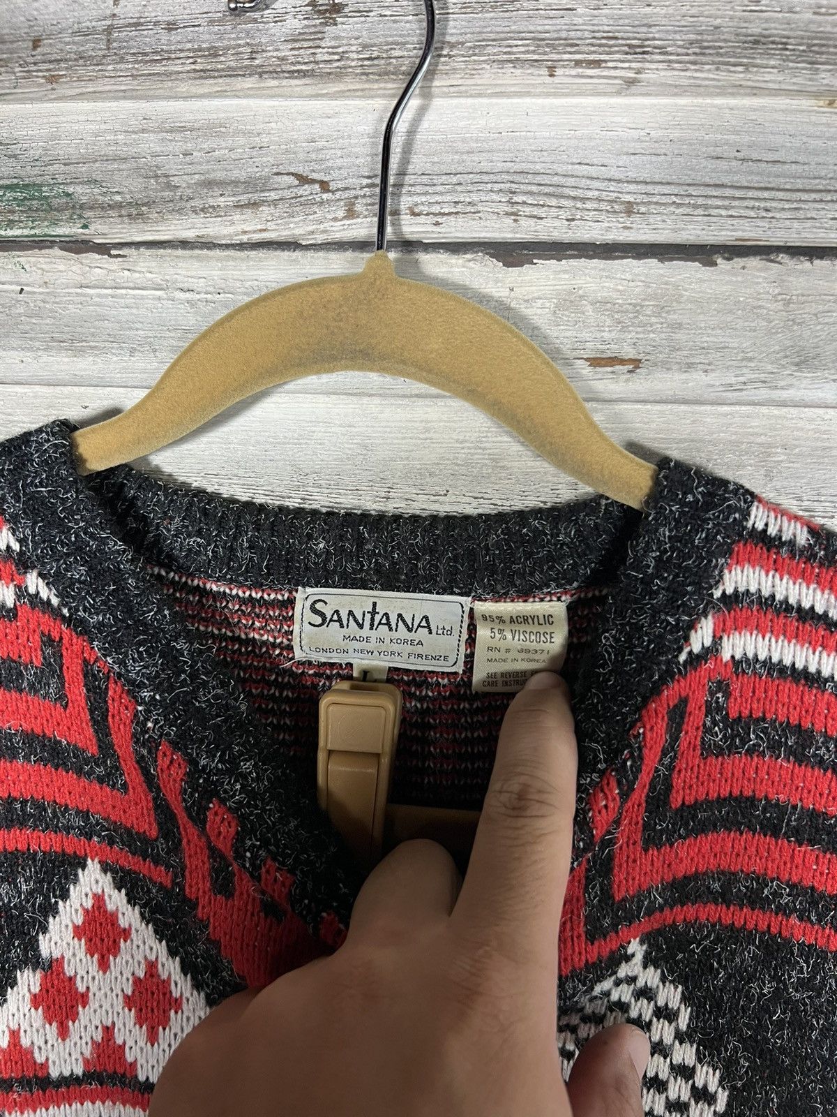 Vintage Vintage Red Sweater Size US L / EU 52-54 / 3 - 2 Thumbnail