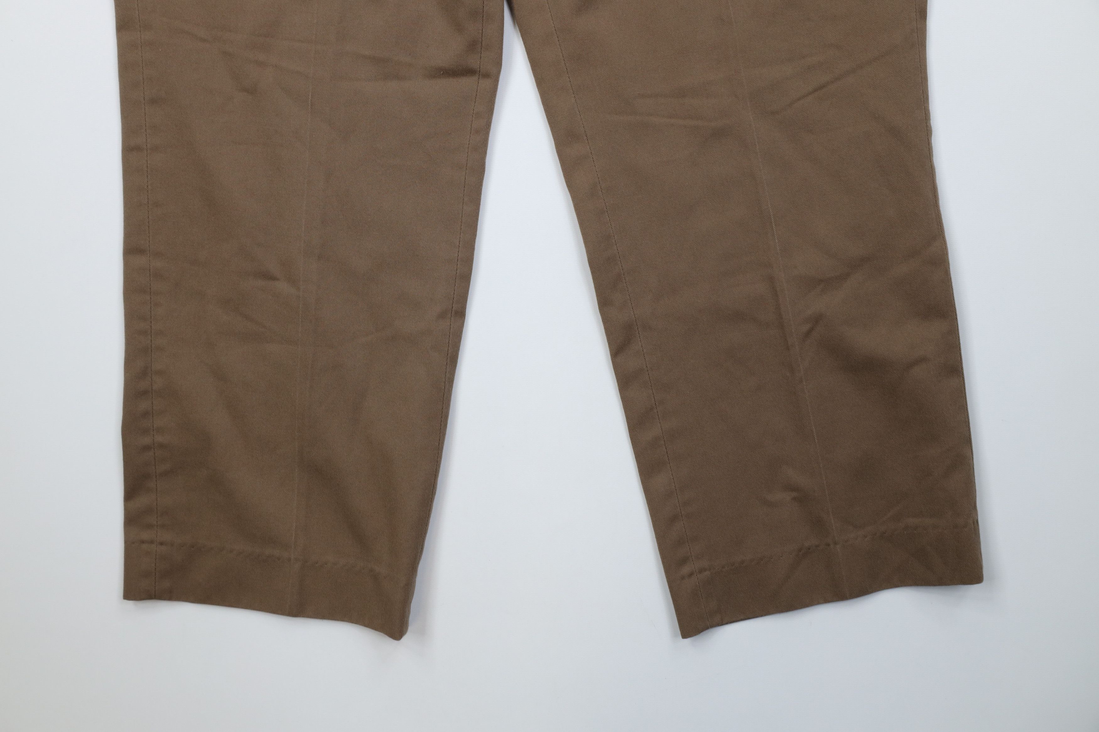 L.L. Bean Vintage 90s LL Bean Heavyweight Wide Leg Chino Pants Brown Size US 36 / EU 52 - 4 Thumbnail