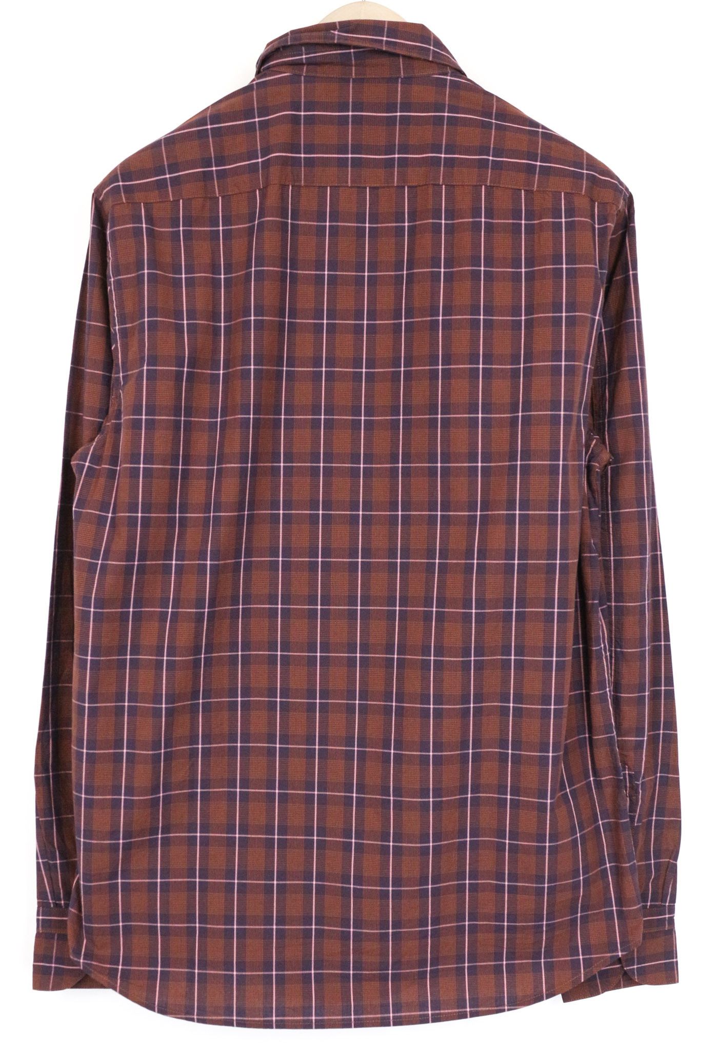 Scotch & Soda S Burgundy Cotton Check Button-Down Shirt 75998 Size US S / EU 44-46 / 1 - 2 Thumbnail
