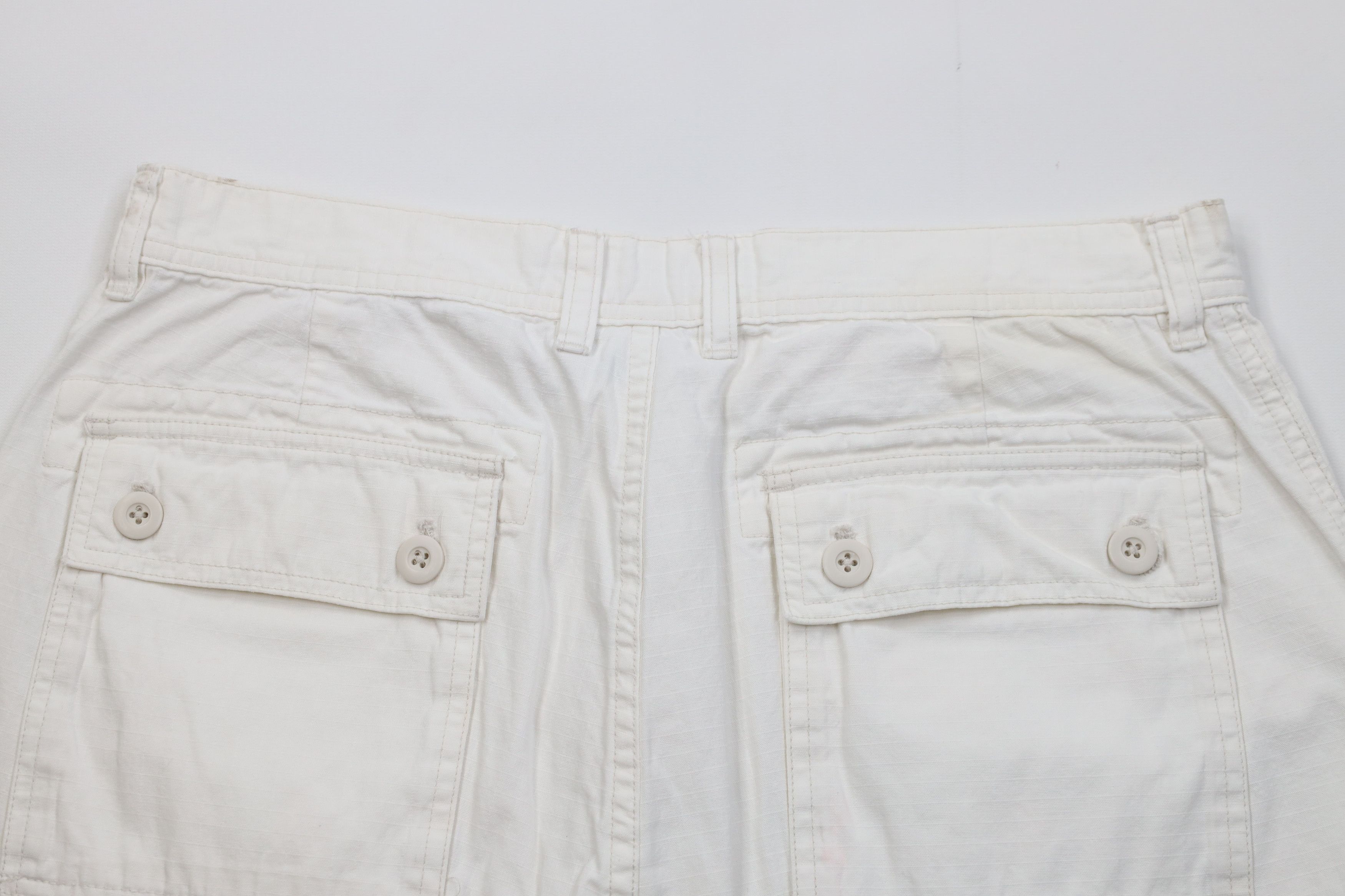 Vintage Vintage 90s Y2K Streetwear Utility Shorts White Cotton Size US 34 / EU 50 - 10 Thumbnail