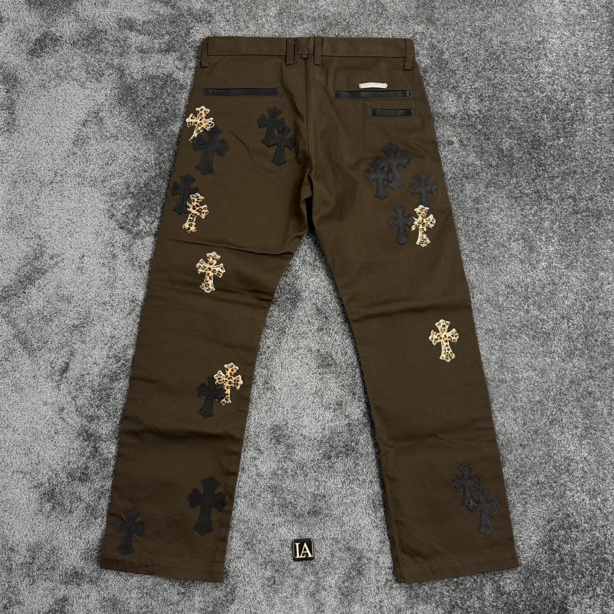 Chrome Hearts Chrome Hearts Brown Chino Cheetah Leopard Patches Size US 31 - 2 Thumbnail