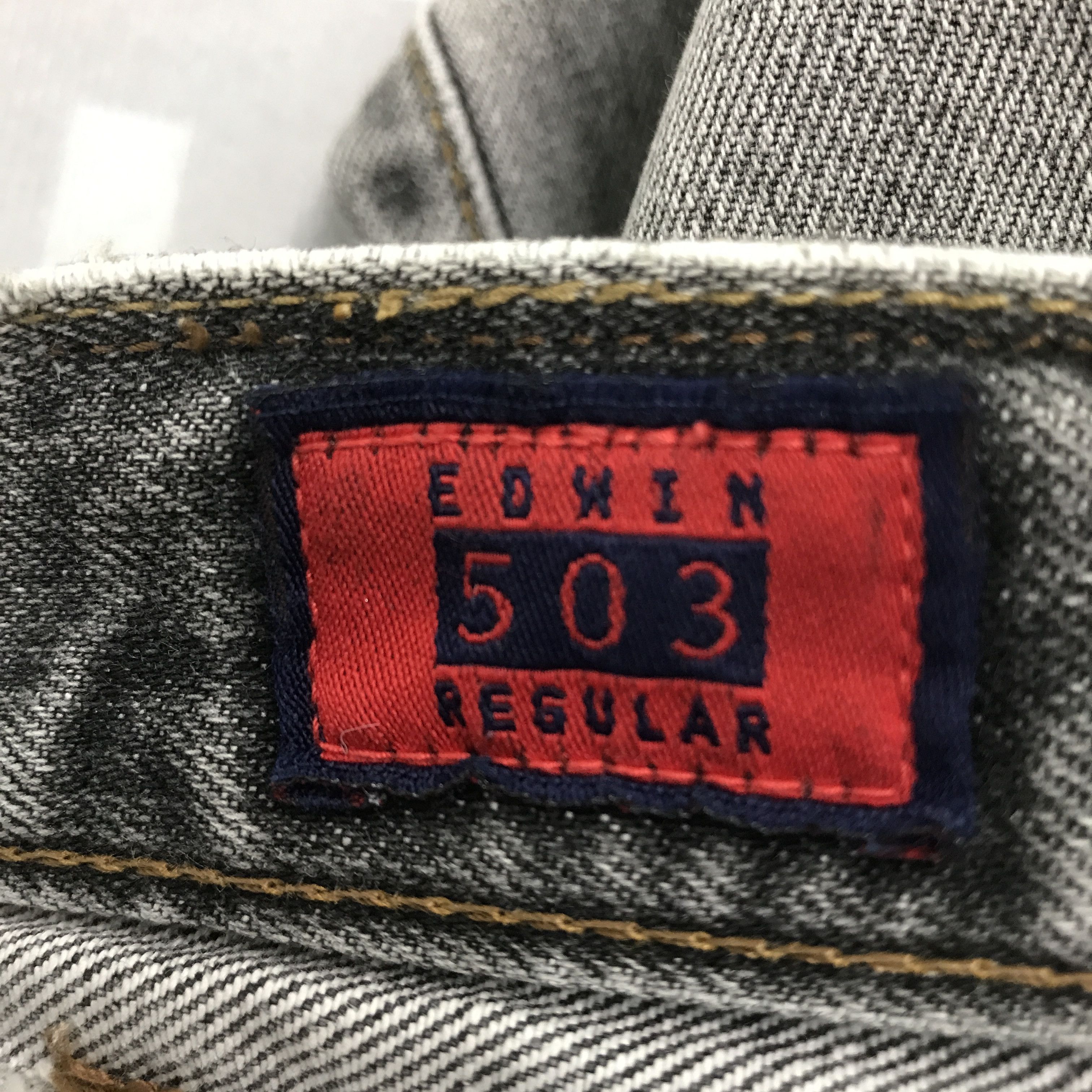 Edwin × Japanese Brand × Vintage Vintage Edwin 503 Regular Distressed Jeans Size US 32 / EU 48 - 12 Thumbnail