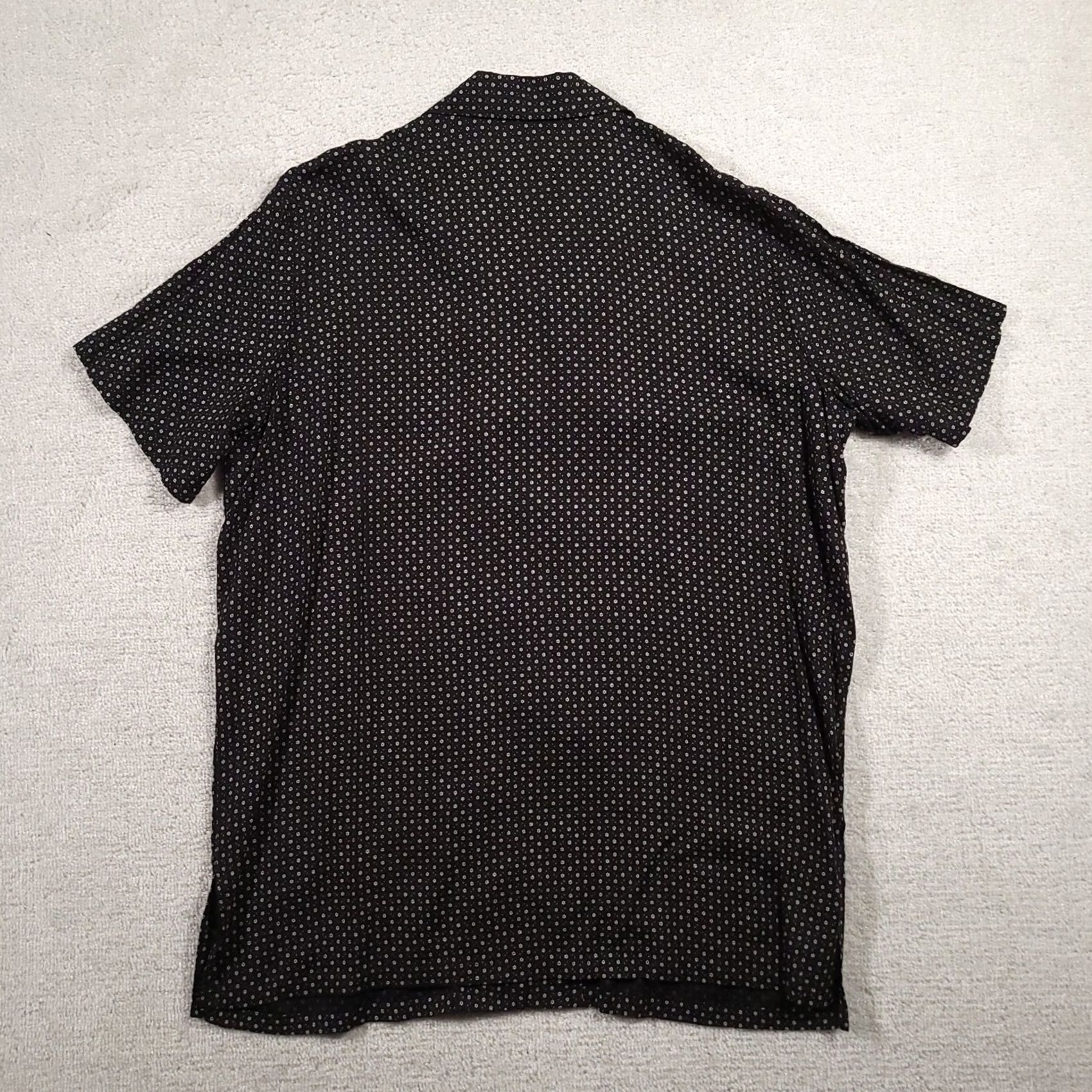 Liz Claiborne Liz Claiborne Button-Up Tunic Top Womens 14 Black Floral Blouse Shirt Size XL / US 12-14 / IT 48-50 - 6 Thumbnail
