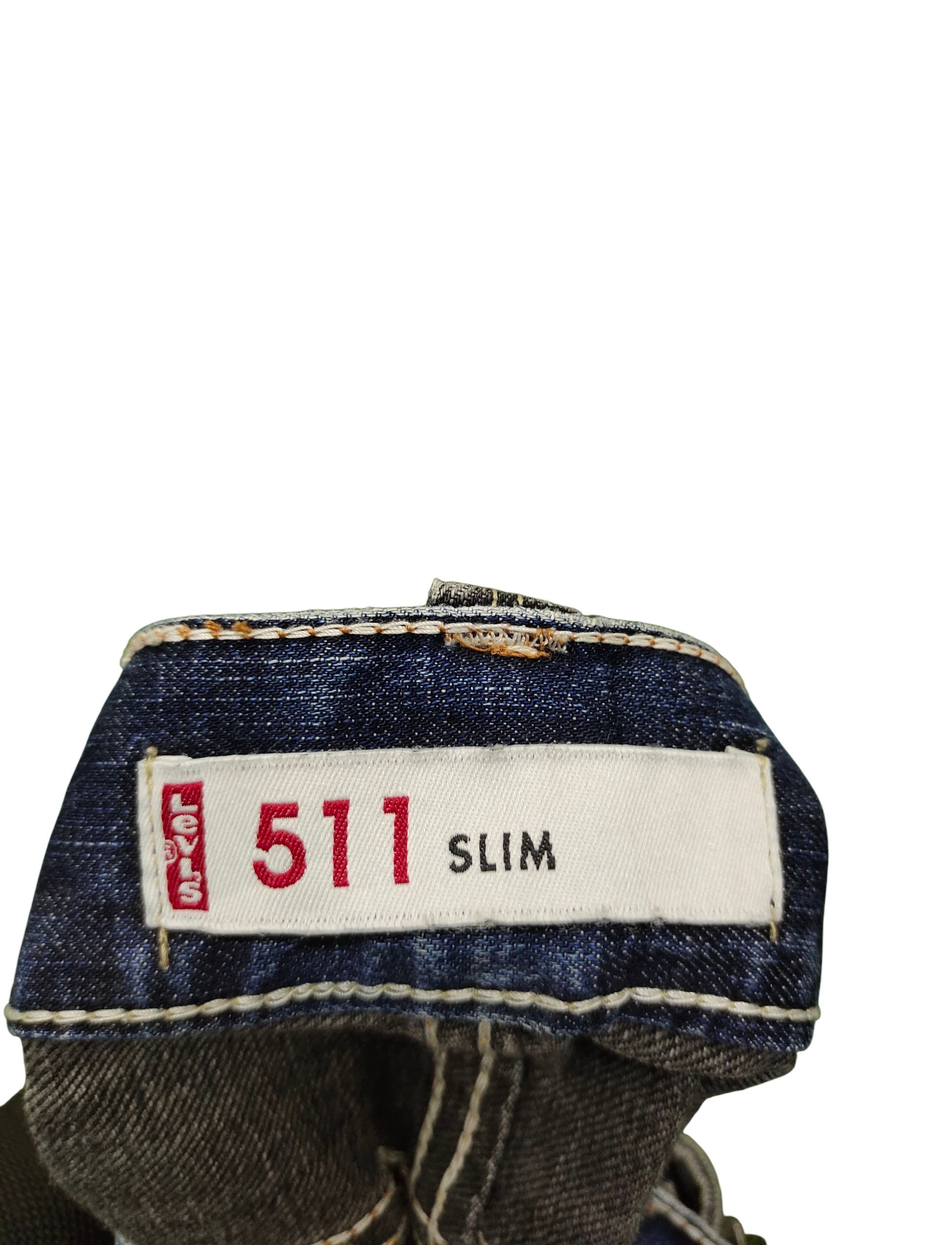 Kapital Vintage Levis 511 Slim Jeans - Distress Faded Grunge Denim Size US 32 / EU 48 - 13 Thumbnail