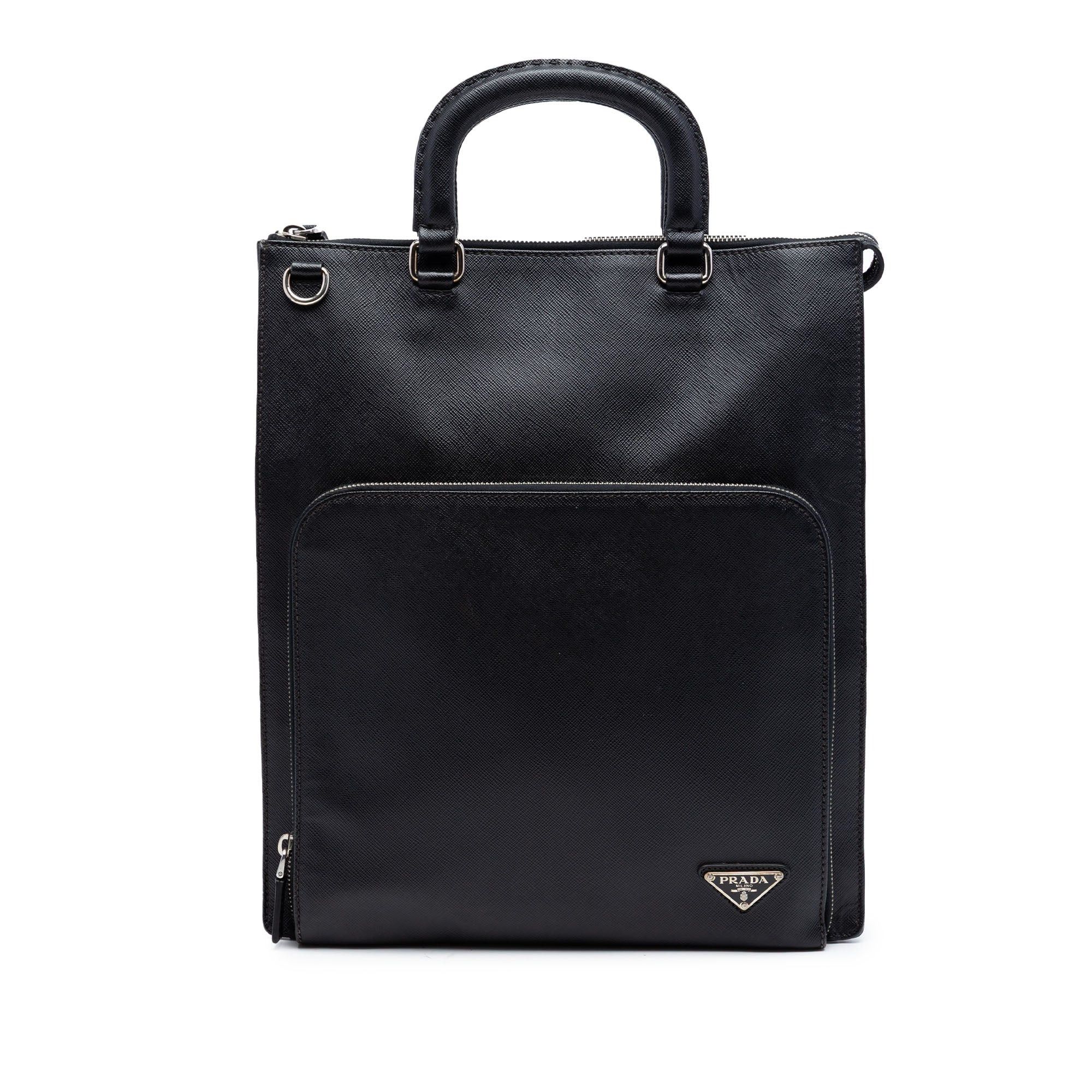 Prada Saffiano Lux Front Pocket Convertible Tote Size ONE SIZE - 1 Thumbnail