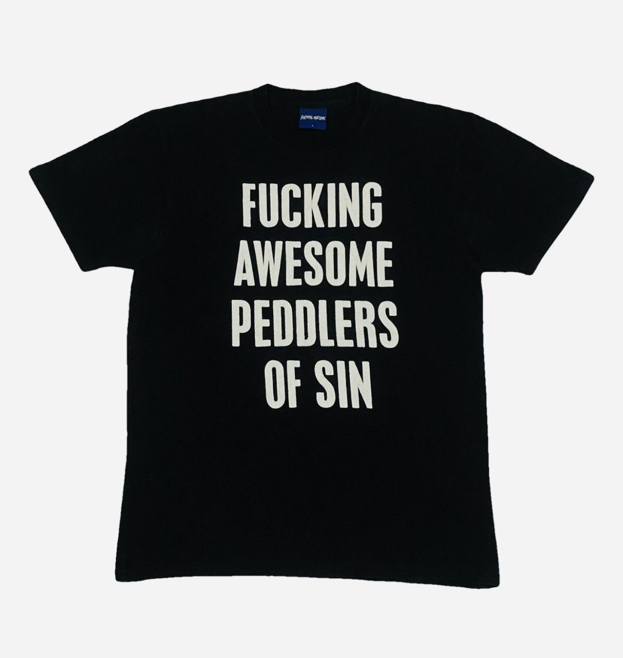 image of Fucking Awesome Peddlers Of The Sin Tee in Black, Men's (Size Large)