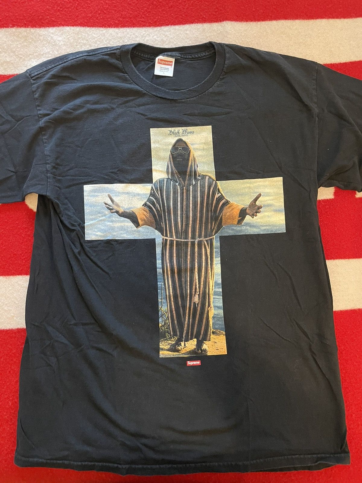 image of Supreme Stax Record Black Moses Isaac Hayes Shirt, Men's (Size Large)