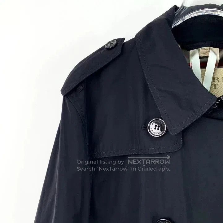 Burberry Burberry Black Collar Button Trench Coat. Size US XL / EU 56 / 4 - 3 Thumbnail