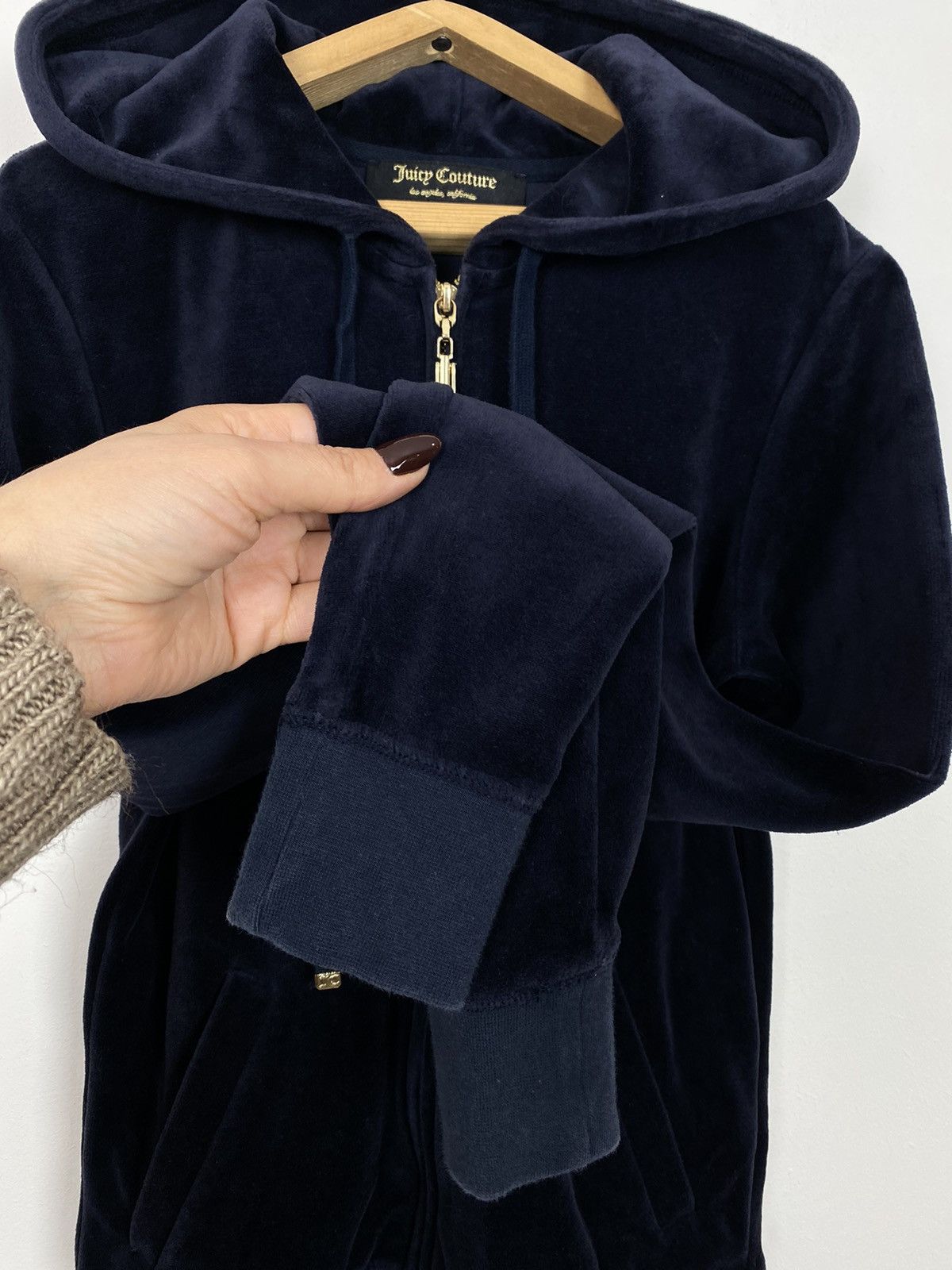 Juicy Couture Juicy Couture Velour Blue Long Sleeve Hoodie Womens Size XS Size XS / US 0-2 / IT 36-38 - 4 Thumbnail