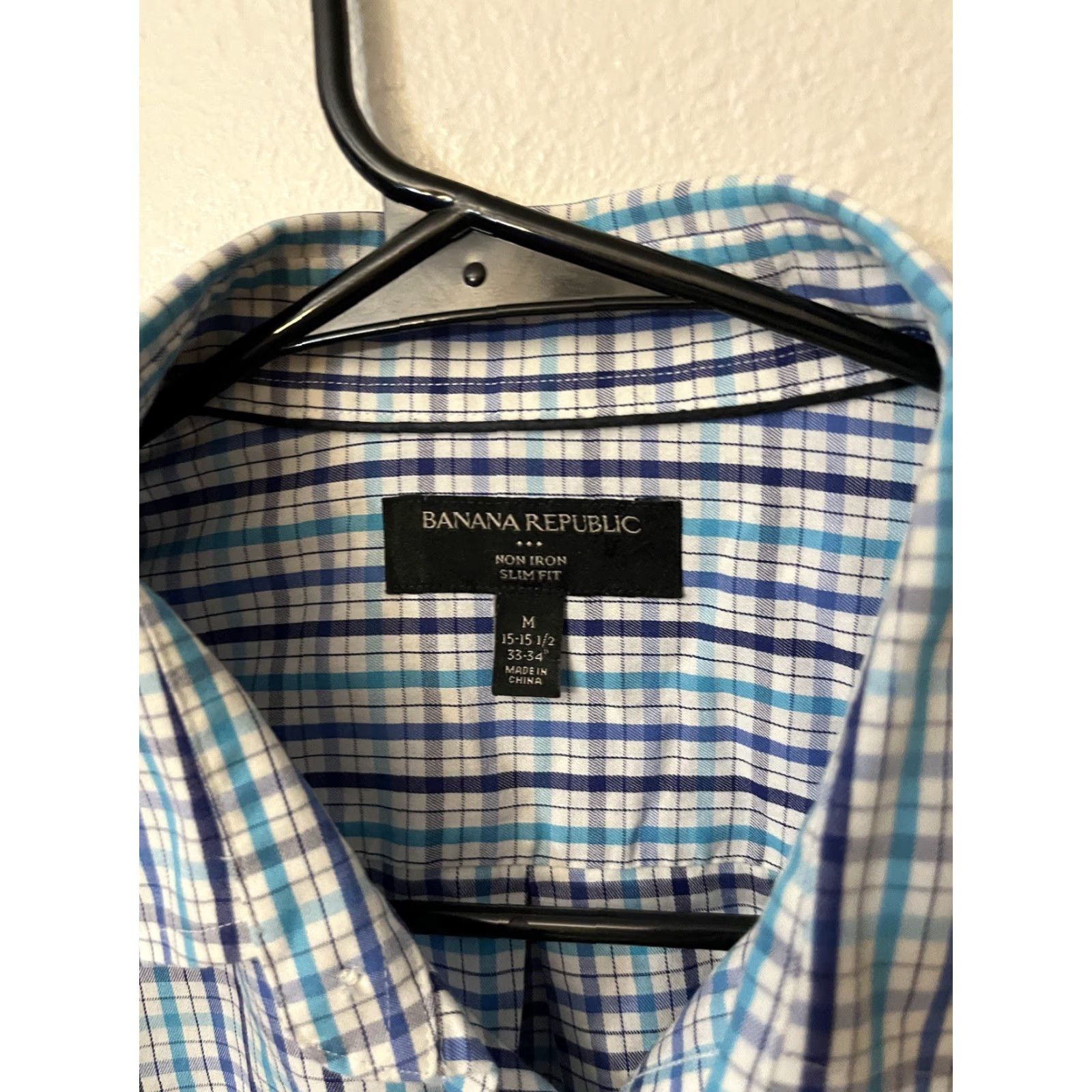 Banana Republic Banana Republic Button-Up Shirt Men M Multicolor Plaid Slim Fit Easy Care Non Iron Long Sleeve Size US M / EU 48-50 / 2 - 2 Thumbnail