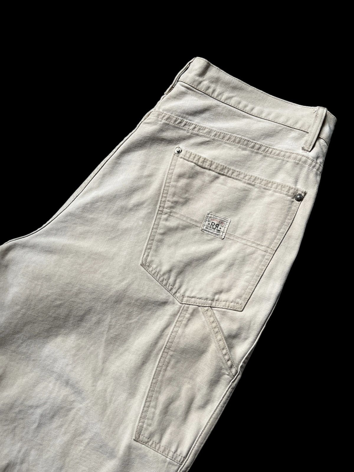 image of Polo Ralph Lauren x Rrl Ralph Lauren Vintage Rrl Duck Canvas Carpenter Pants in Cream (Size 36)