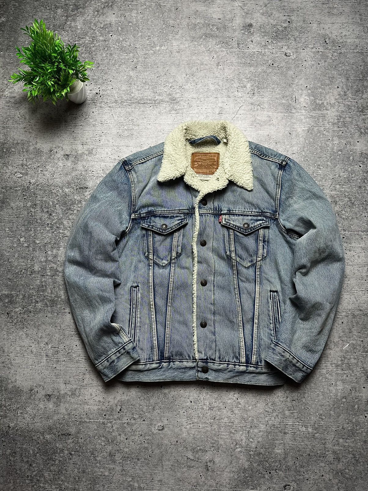 Levi's Vintage 90’s Levi’s Corduroy Denim Jeans Faded Sherpa Jacket Size US S / EU 44-46 / 1 - 1 Thumbnail