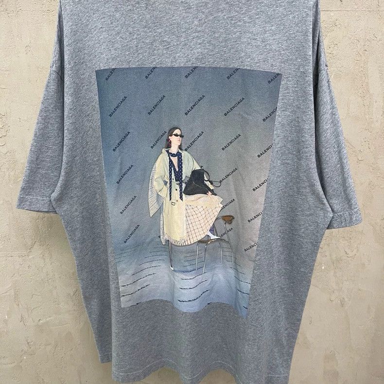 Balenciaga Balenciaga Gray front and back model full of small Logo pri Size US XS / EU 42 / 0 - 5 Thumbnail