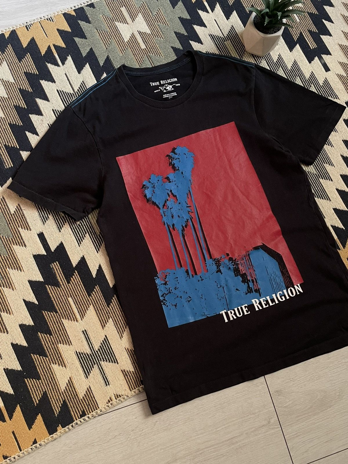 True Religion × Vintage True Religion Y2K Big Logo T-shirt Size US S / EU 44-46 / 1 - 3 Thumbnail