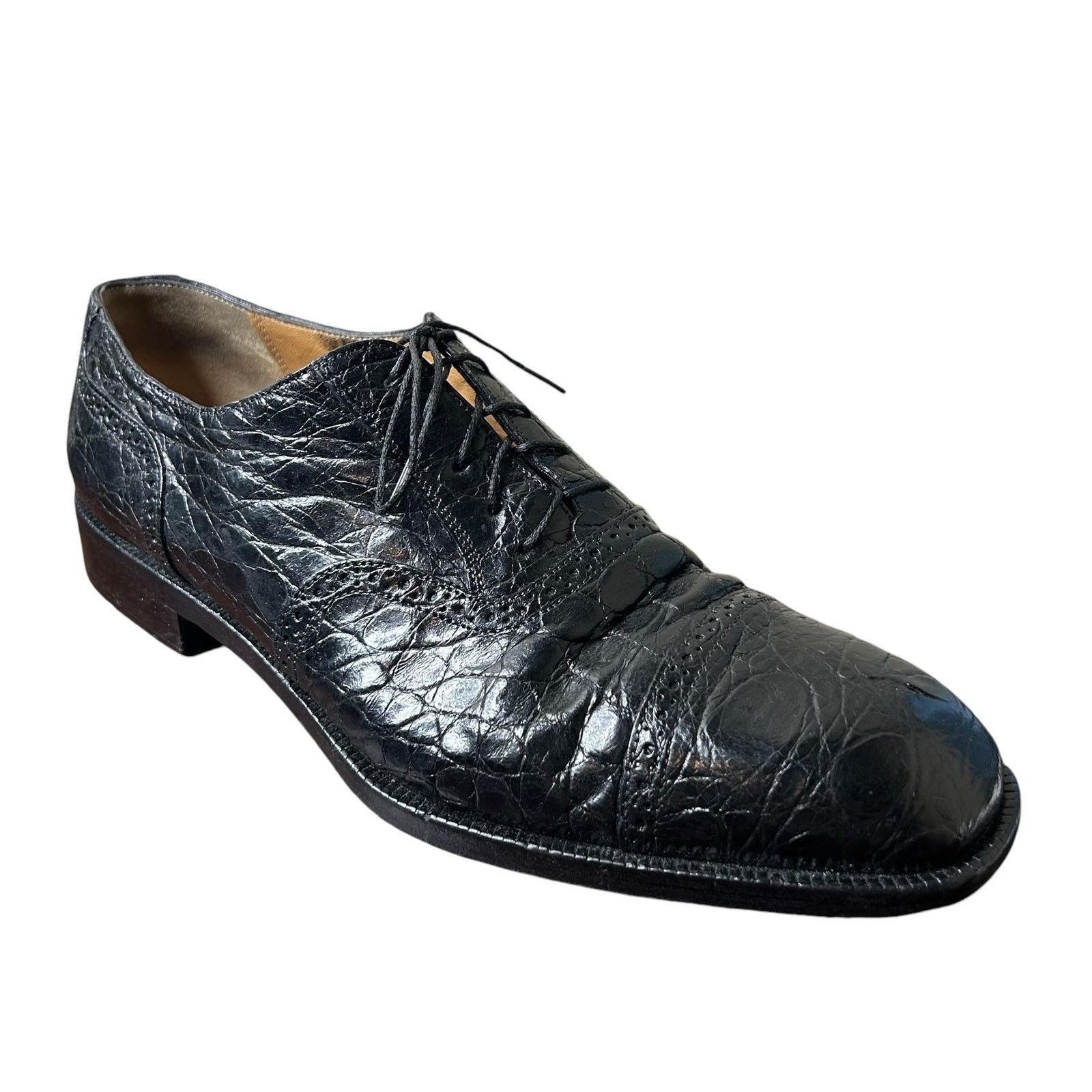 Salvatore Ferragamo Salvatore Ferragamo Shoes Black Leather Oxfords Size 11 Size US 11 / EU 44 - 1 Thumbnail